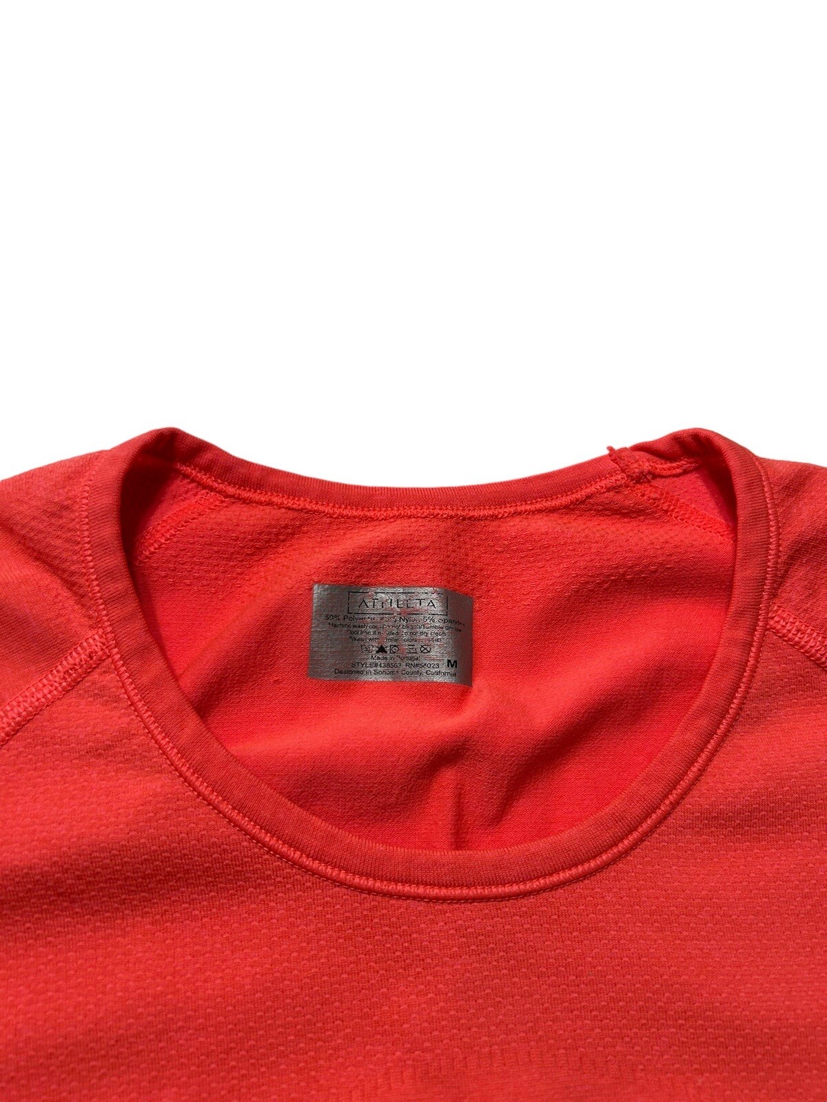 Athleta Fastest Track Tee Athletic Workout T-shirt Women’s Size Medium MD Coral