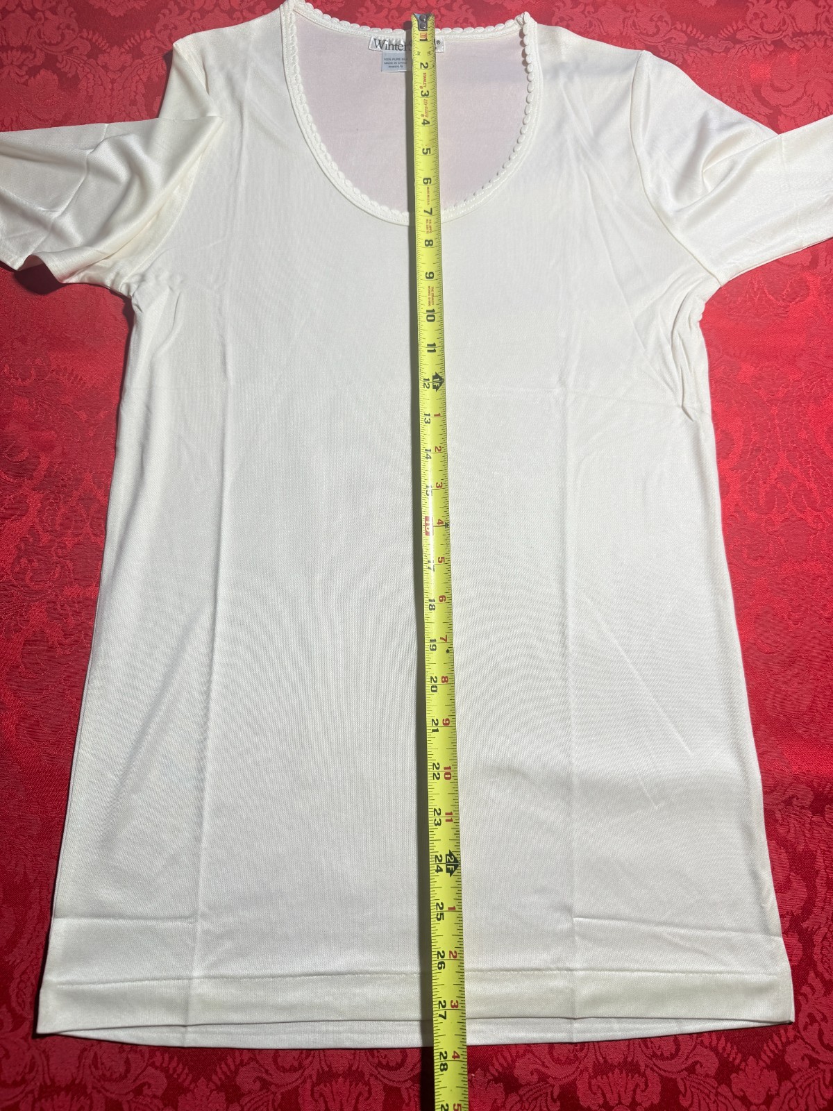 WinterSilks Base Layer Set Long Sleeve Top and Pants 100% Pure Silk Size M NEW