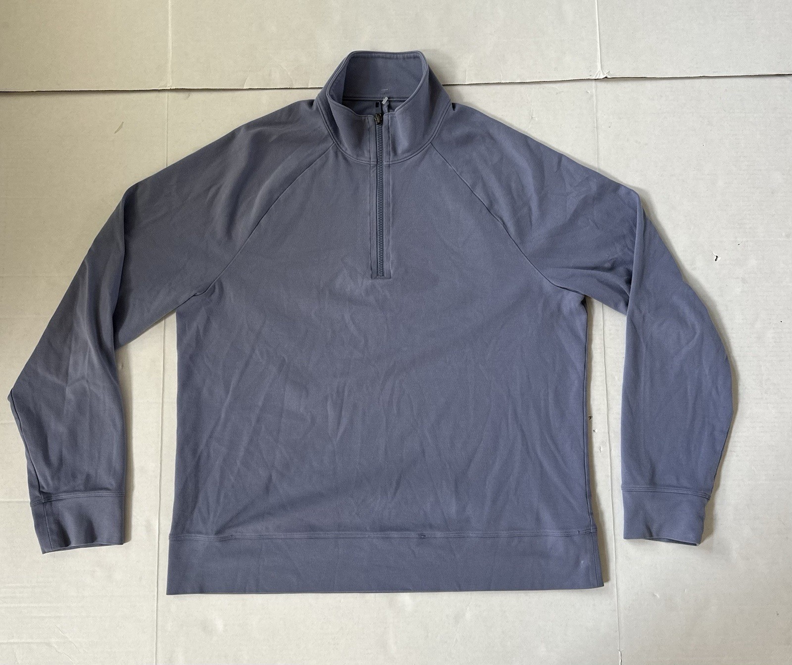 Lululemon Quarter Zip Pullover Long Sleeve Blue Size 44 X 26.5