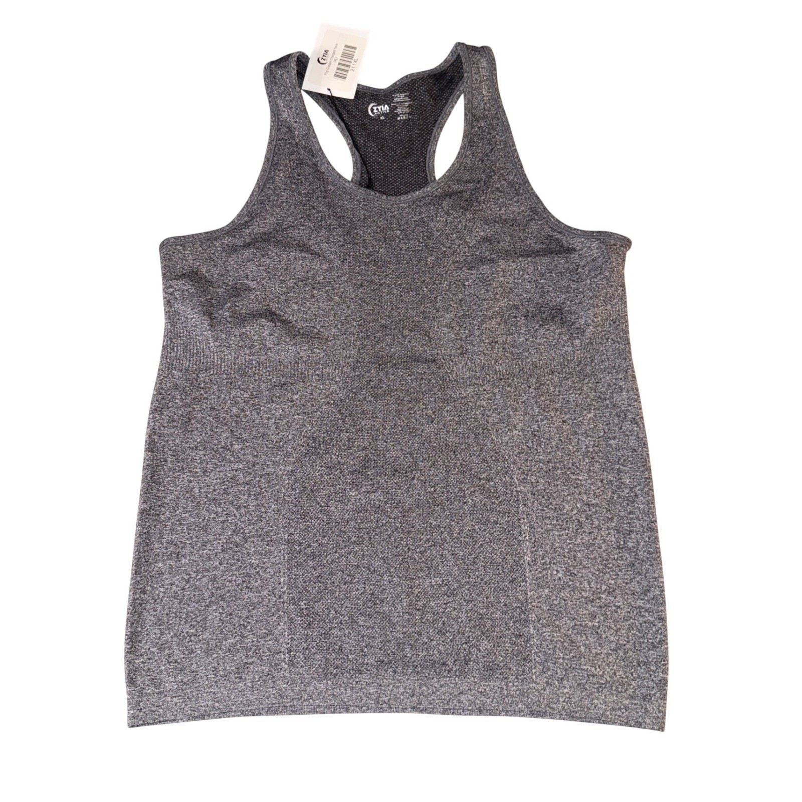 Zyia Active Fog Copper Charged Tank Top Racerback Womens XL Gray Heathered