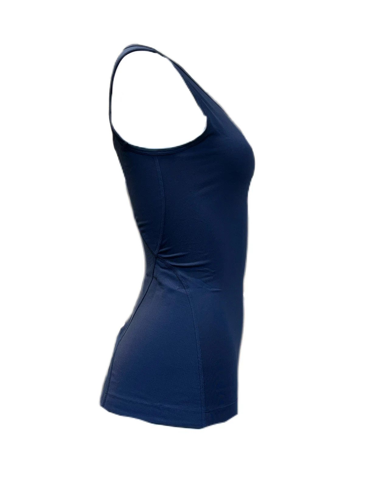 TOMMIE COPPER LOWER BACK SUPPORT COMPRESSION TANK Women Size Large NAVY BLUE