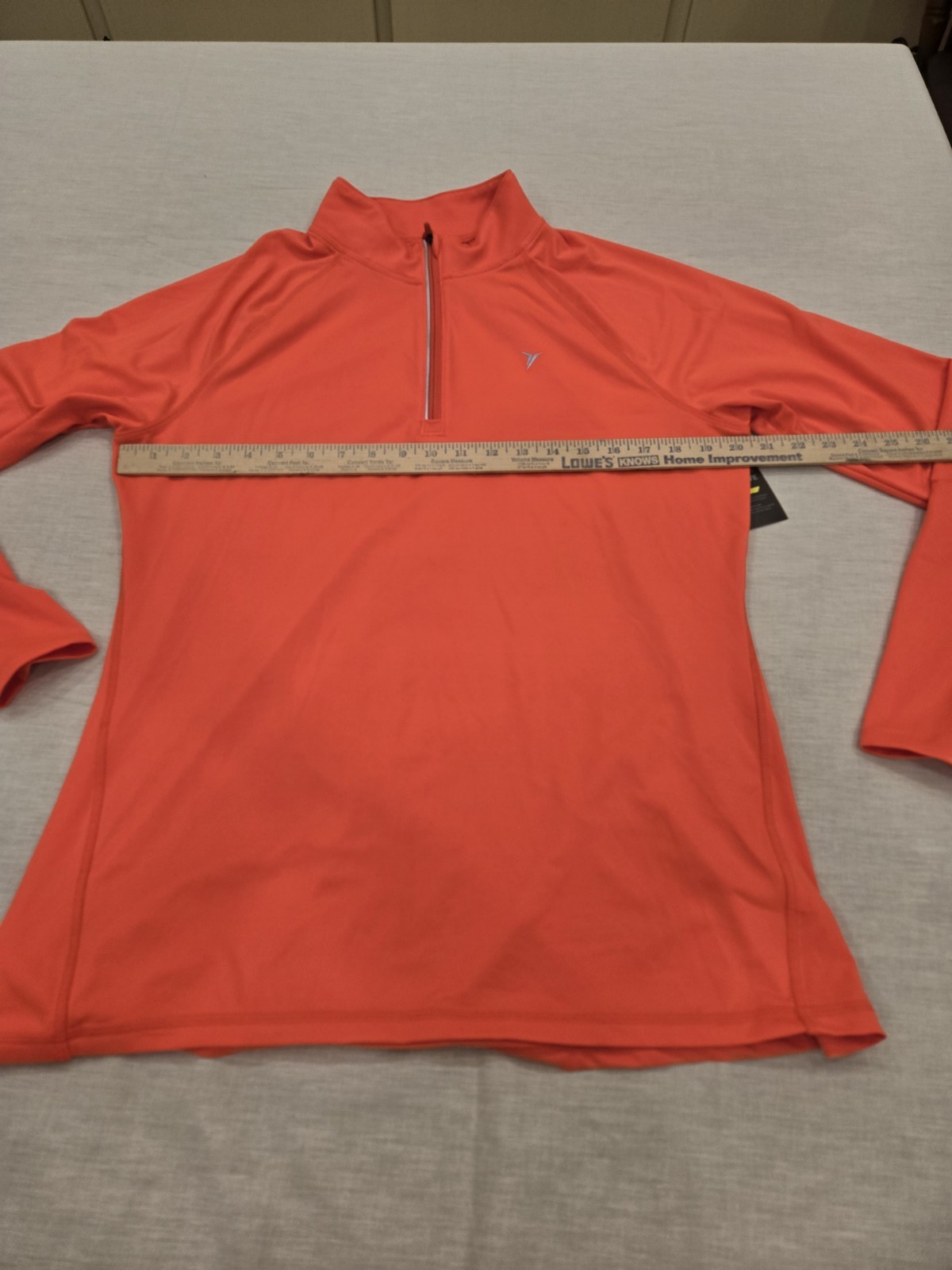 Sz XL Women’s Old Navy Active Shirt Neon Orange Go-Dry Athletic Long Sleeve Top