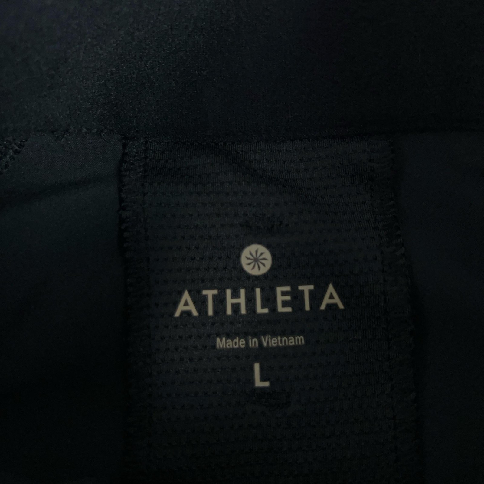 Athleta Womens Pullover Large Black 1/2 Zip Running Hiking Top Athletic Sport
