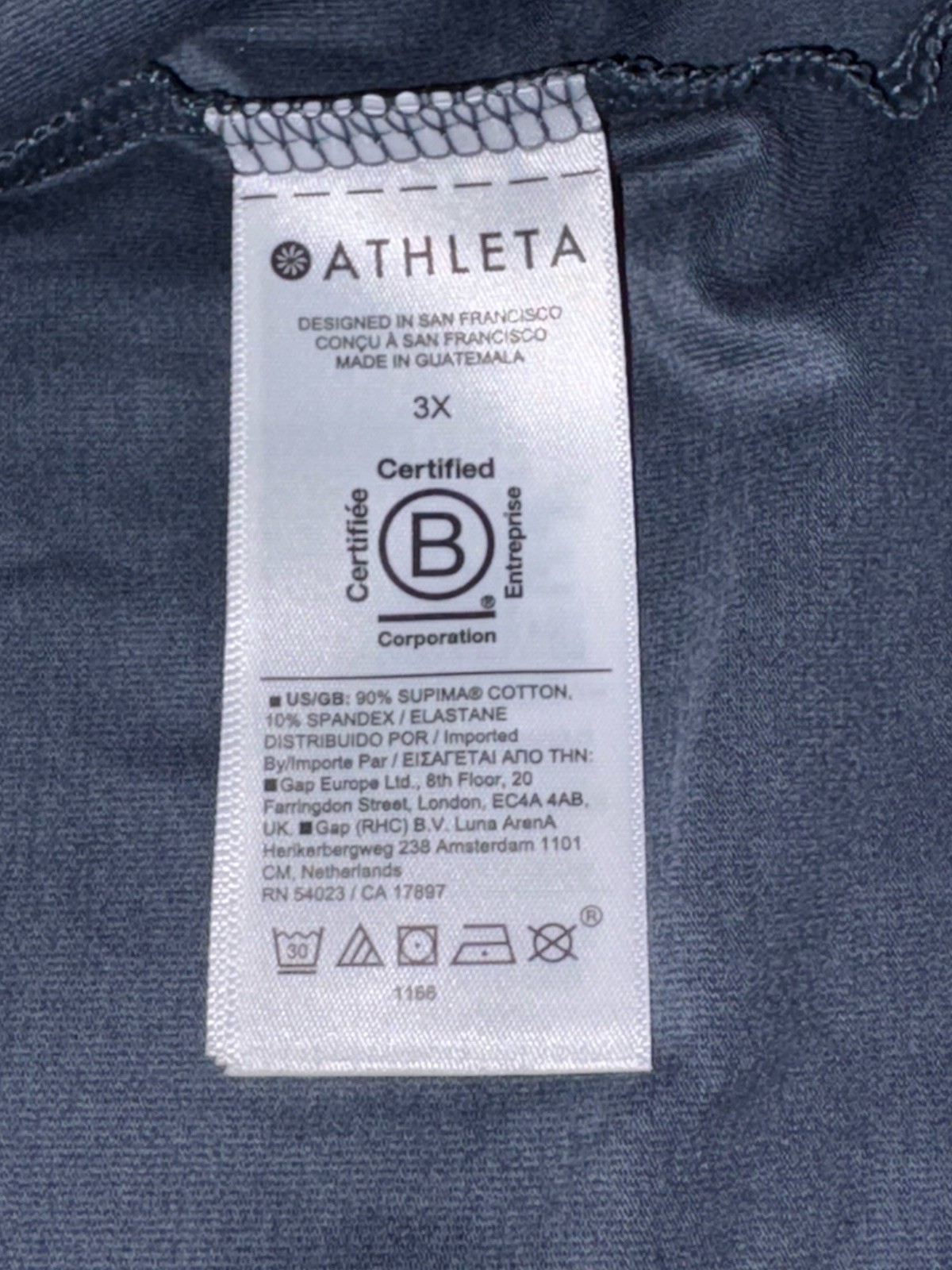 Athleta Essential Long Sleeve Top Women’s 3X Power of She Blue Stretch NWT