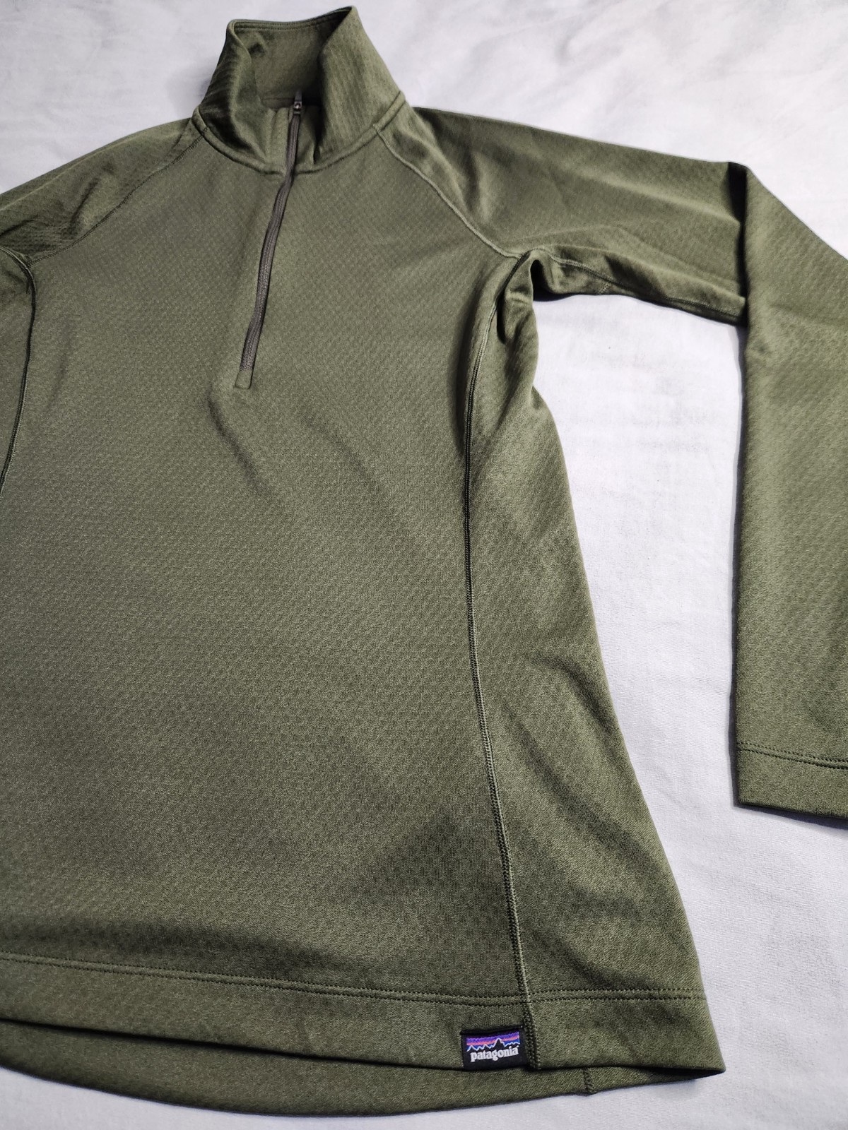 Patagonia Capilene Midweight Pullover Base Layer Womens XS Army Green 44457 NEW