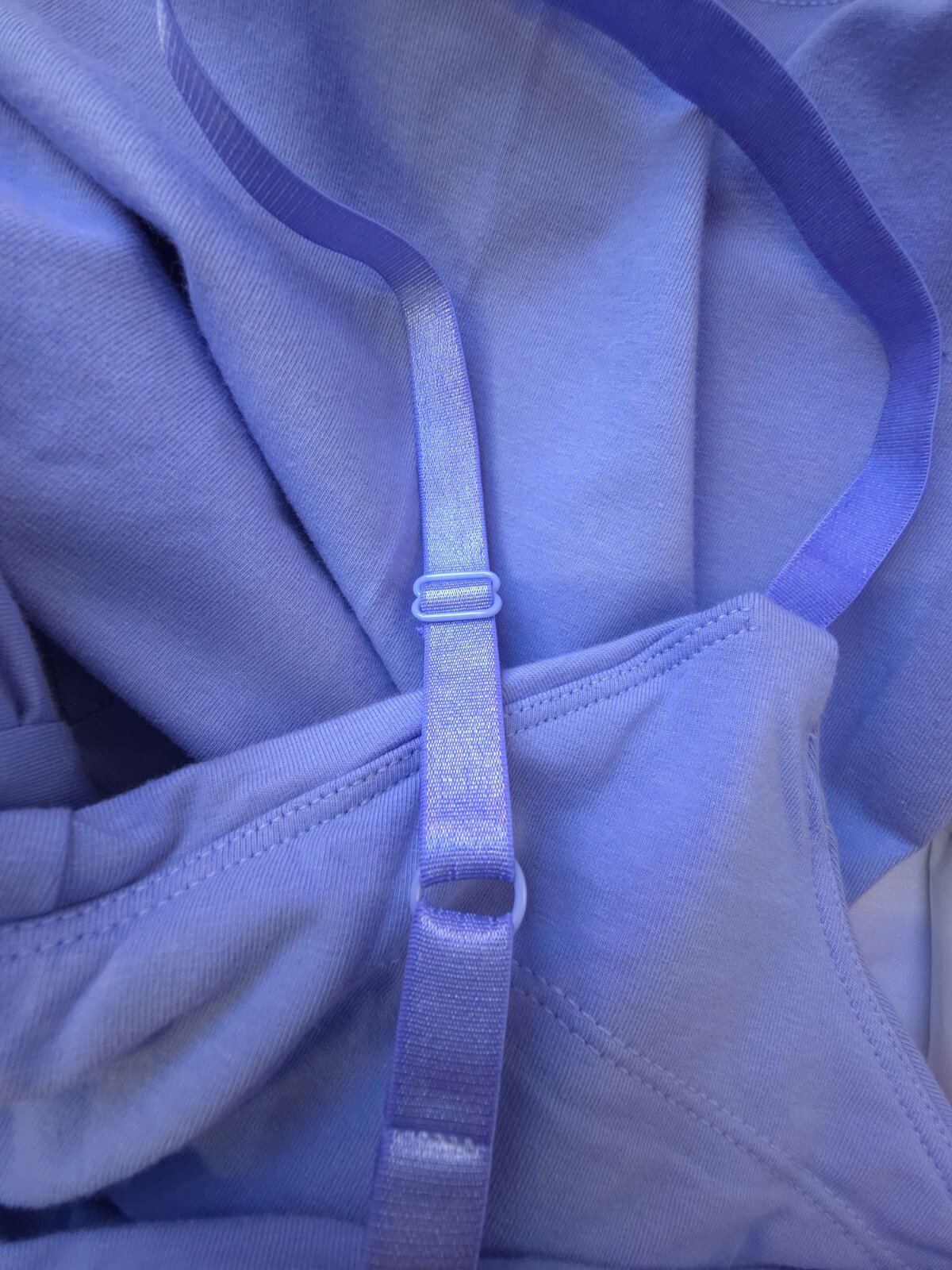 Inner Waves Organics Activewear Top Womens Small Adjustable Padded Lined Blue