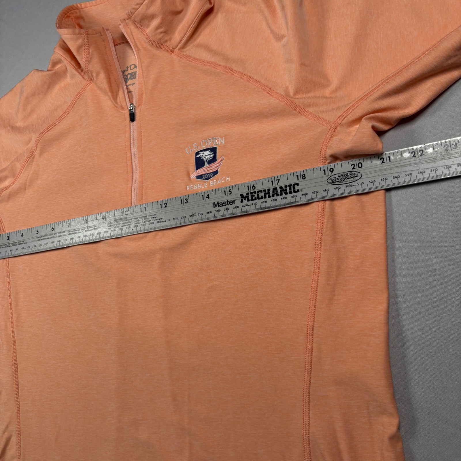 Straight Down Pullover Womens XL Orange 2019 U.S. Open Pebble Beach 1/4 Zip
