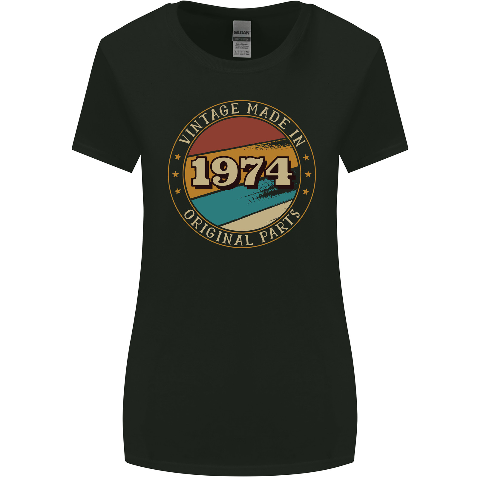 52nd Birthday Vintage Made In 1974 Womens Wider Cut T-Shirt