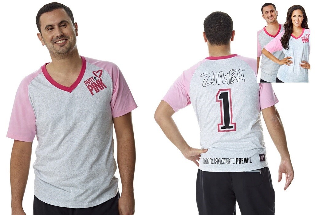 Zumba Party In Pink Baseball Tee – Men’s sizing ~ size XS/S & M/L ~ Free Ship!