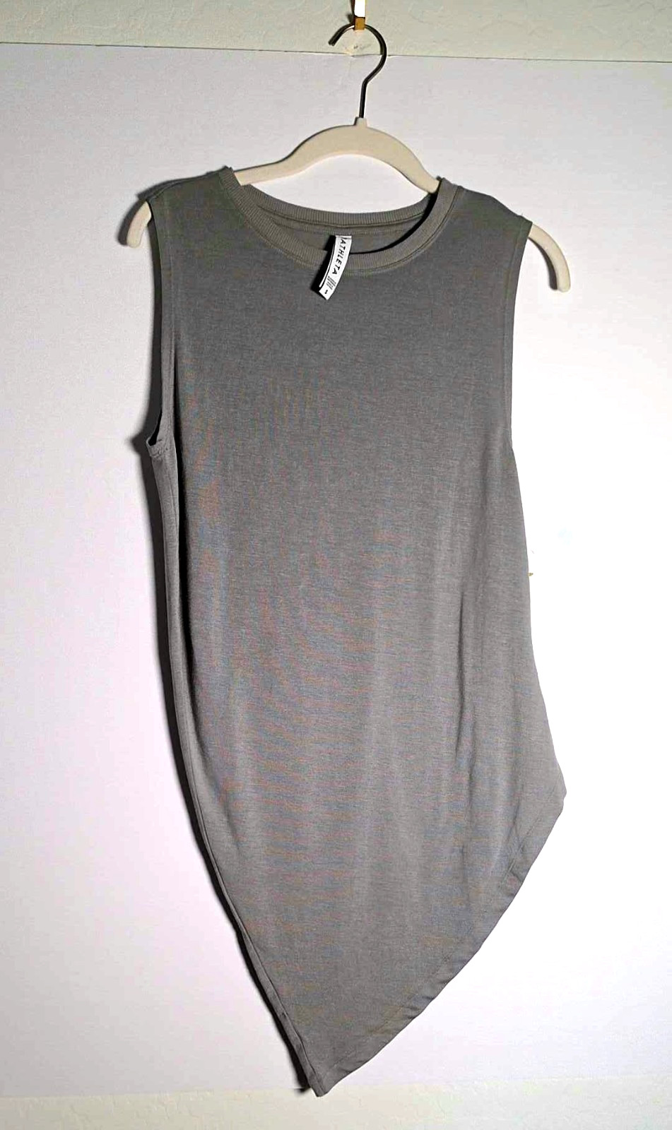 NWT Athleta Cloudlight Restore Tank Top S Celadon Green Asymmetrical Modal