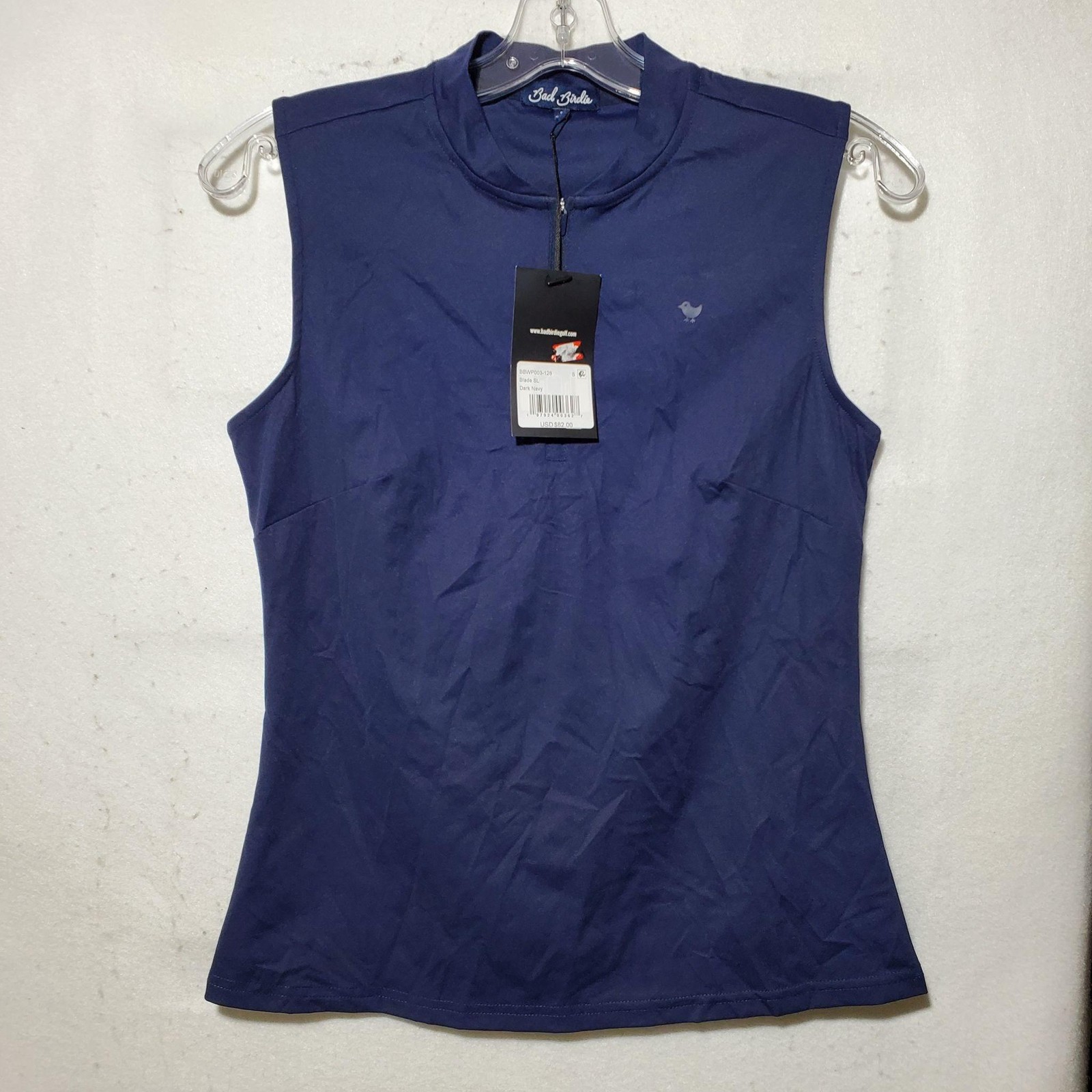 Bad Birdie Blade SL Sleeveless Polo Shirt Womens Small Dark Navy Golf Athletic