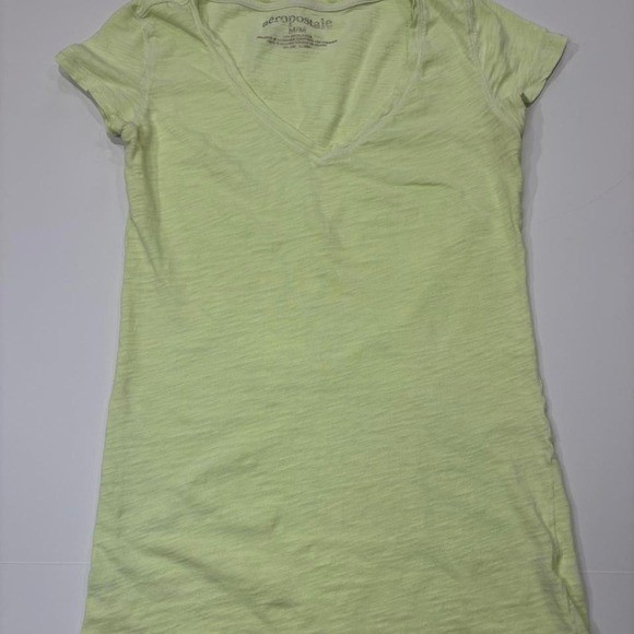 Aeropostale Chartreuse fitted Tee
