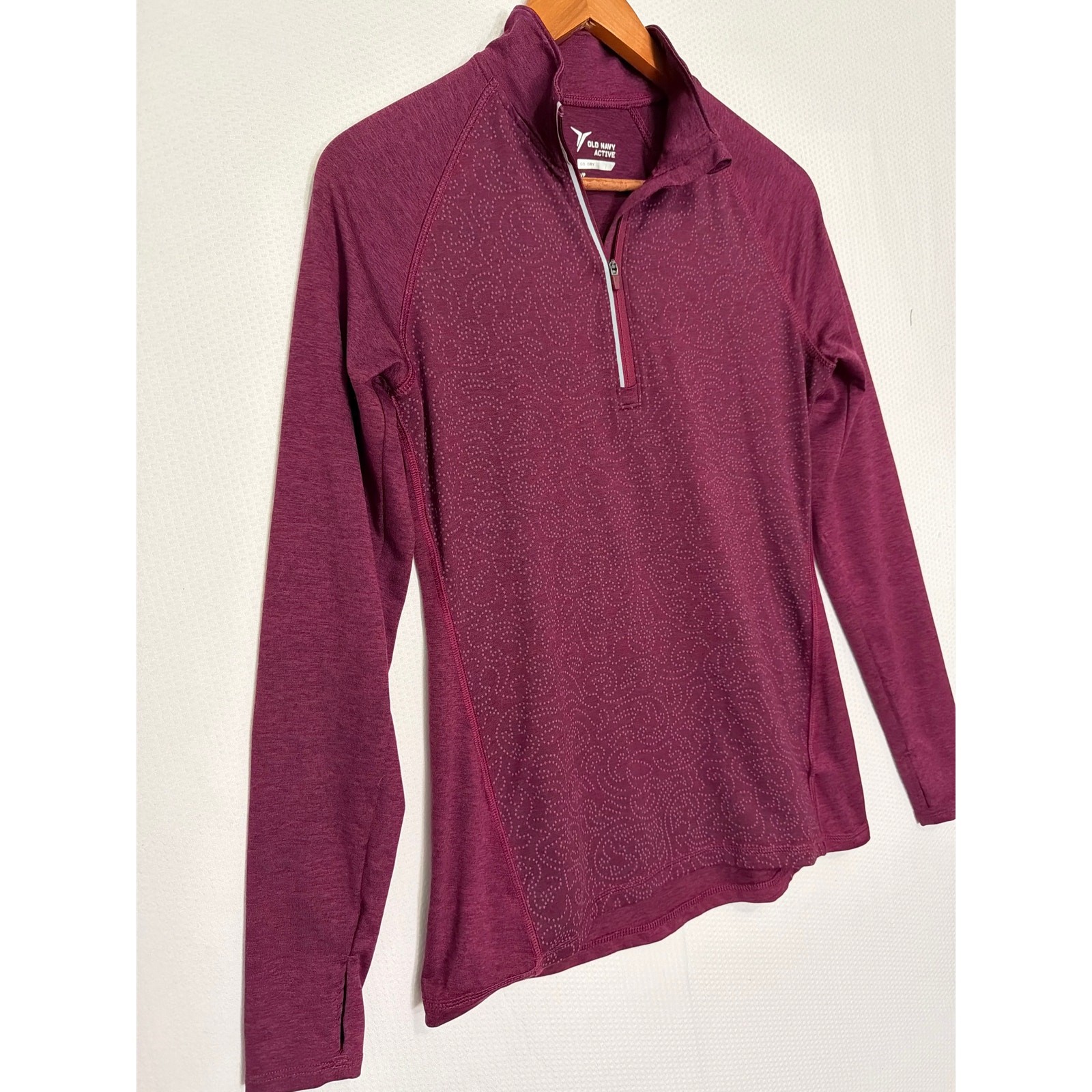 Old Navy Active Small 1/4 Zip Pullover Burgundy Athletic Top