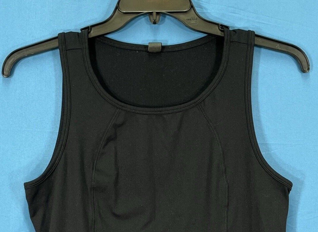 YOGALICIOUS Black LIGHTWEIGHT Stretch Knit GYM YOGA RUNNING Pullover TANK TOP M