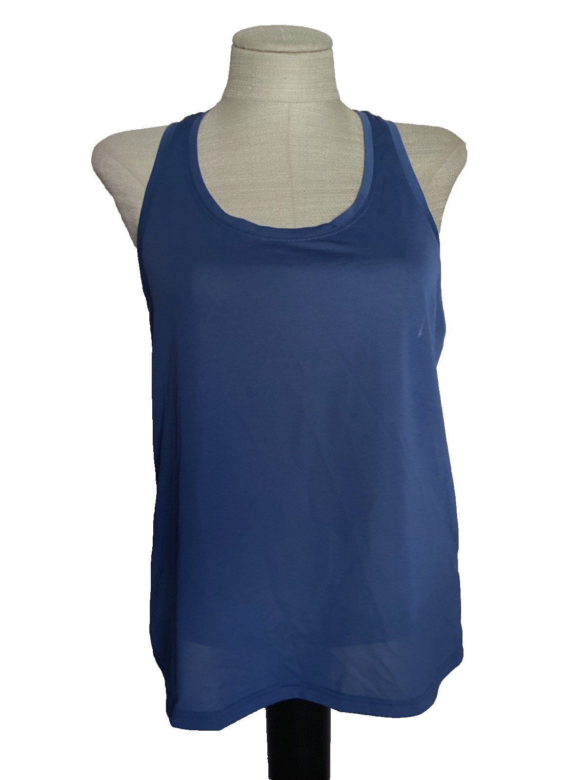 ATHLETIC WORKS DRIWORKS RACER BACK London Blue TANK TOP SZ S*
