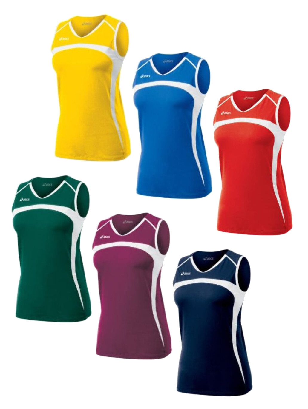 Asics Women’s Ace Athletic Volleyball Work Out Jersey Tank Top – Many Colors