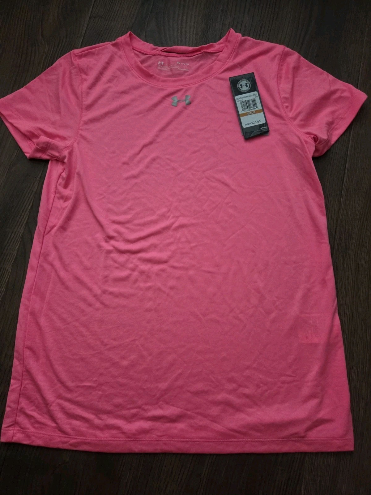 NEW Women’s S Under Armour Loose Fit Women’s T-Shirt Top Pink Tech Twist