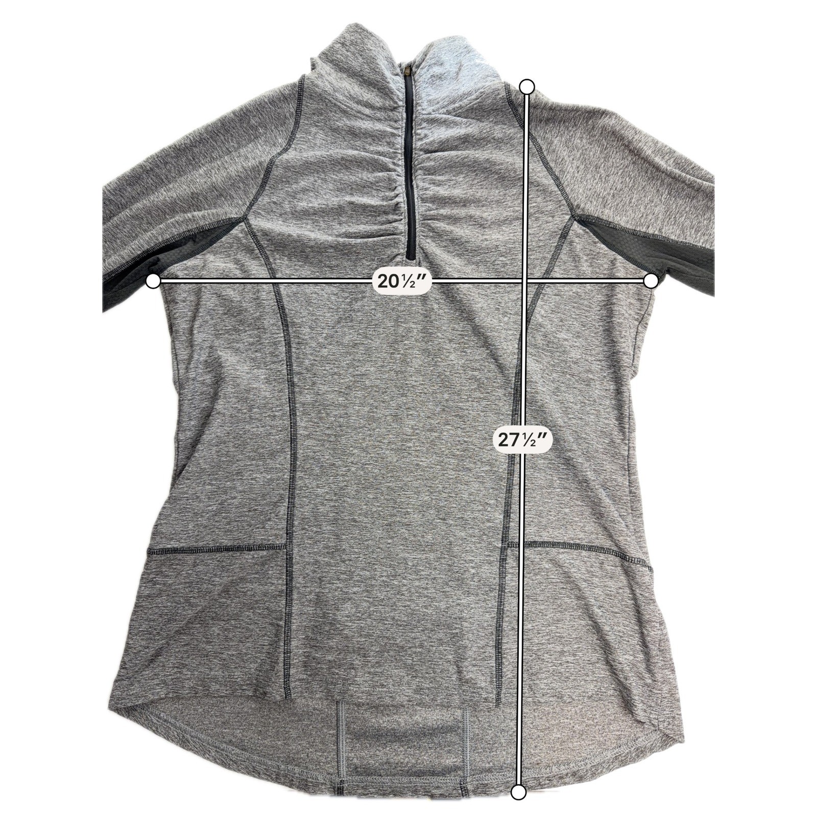 C9 Champion Gray Quarter Zip Pullover Semi Fitted Womens Sz Large Active Running