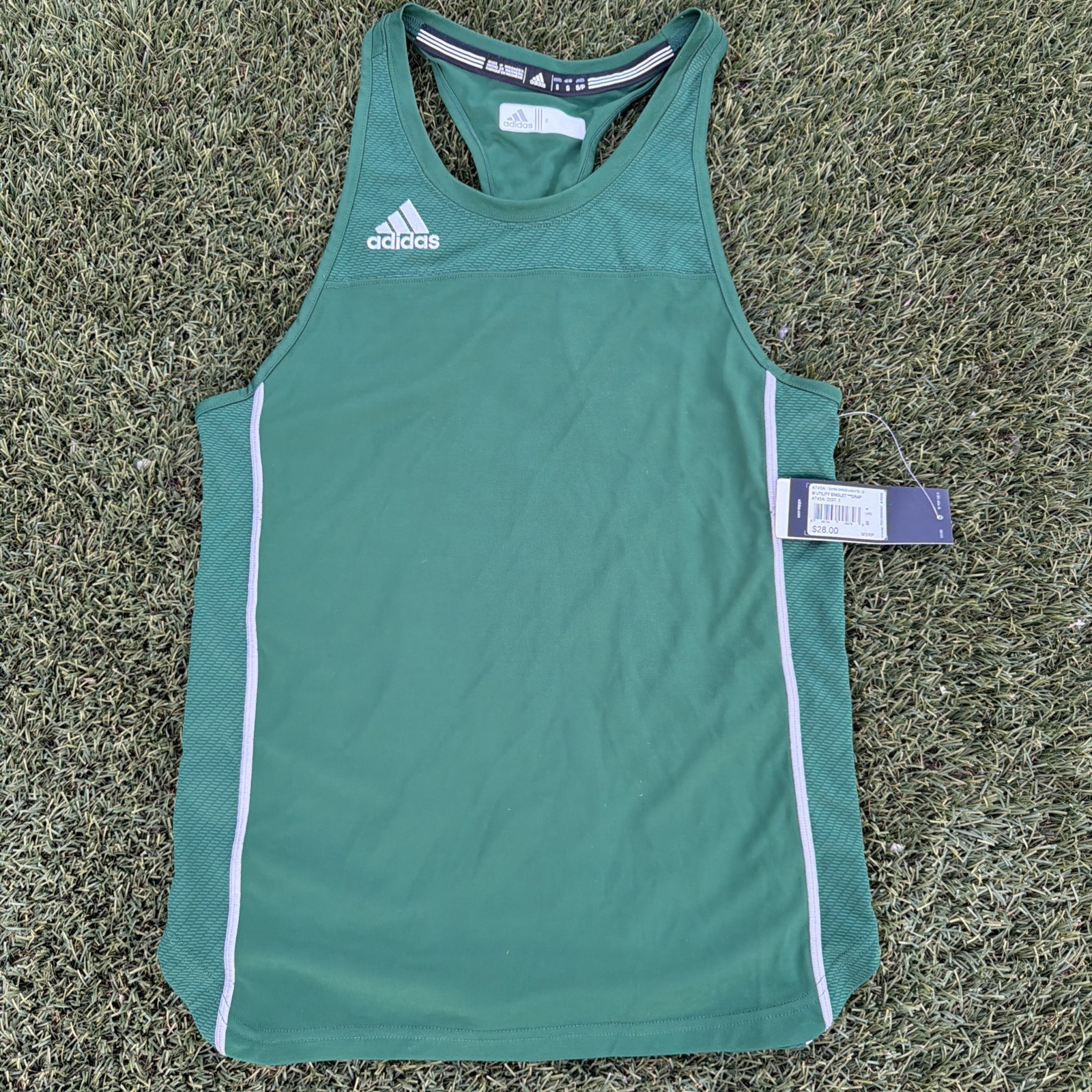 Adidas ClimaCool Utility Compression Tank Top Dark Green Men Size Small