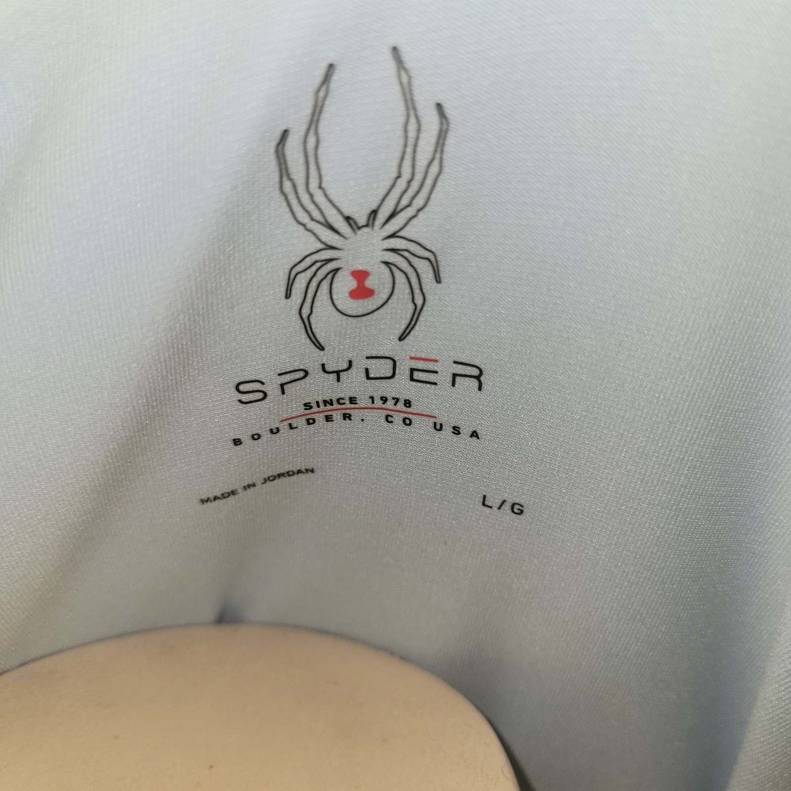 Spyder 1/4 Zip Pullover Long Sleeve Athletic Top Light Blue Yellow L luxury fall