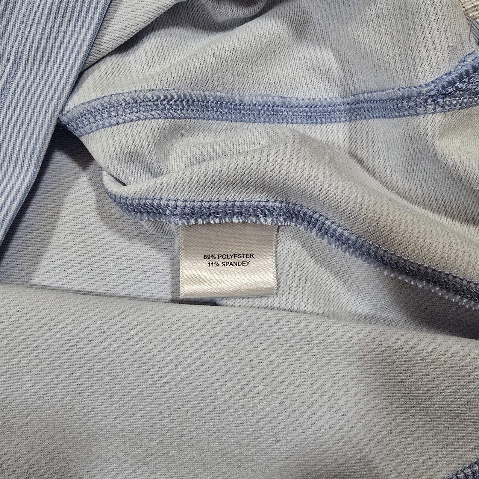 Peter Millar Raglan Perth 1/4 Zip Performance Womens L Blue Stripe UPF50+ Logo
