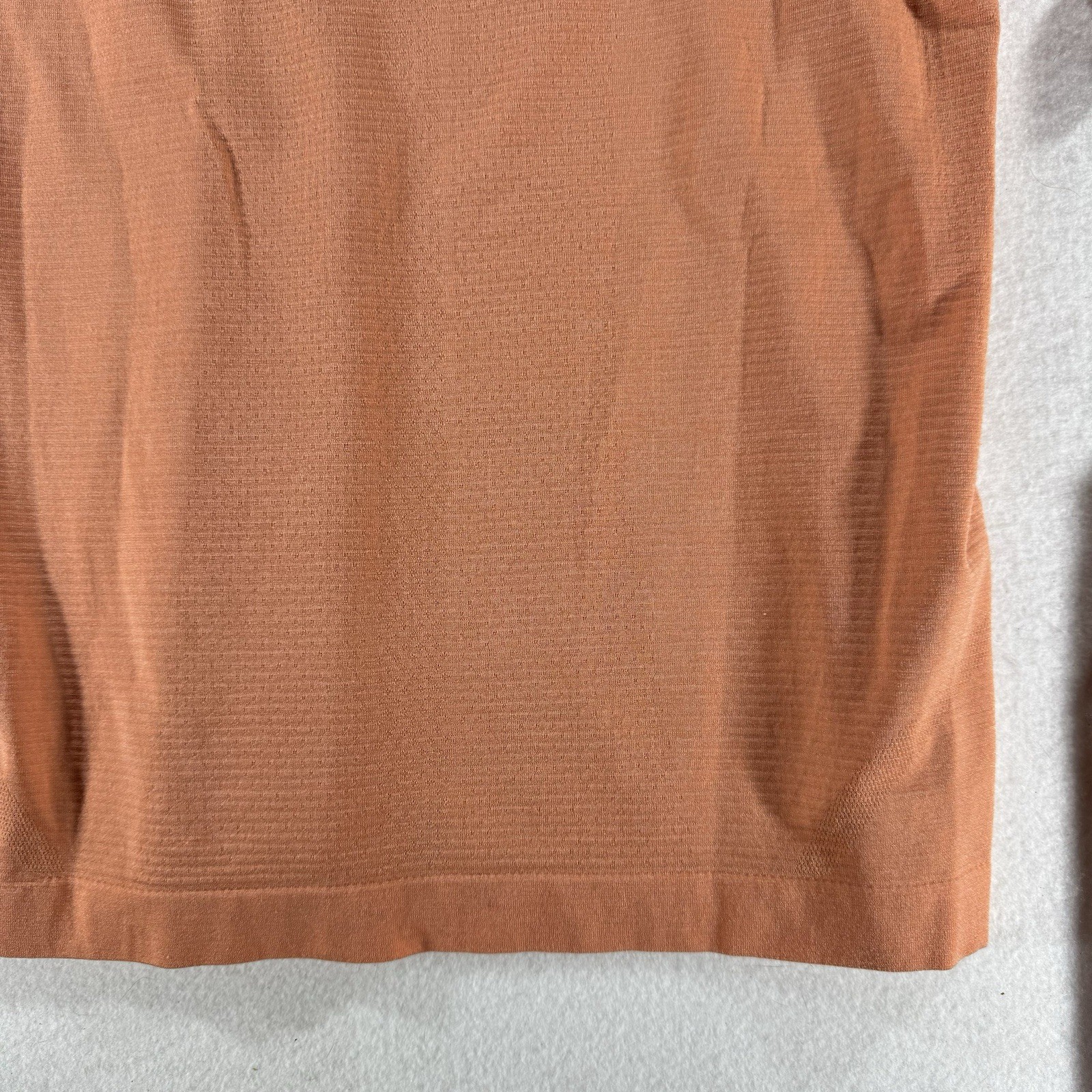 Swiftly Long Sleeve Crew Neck Top Rust clay runner workout gym winter stretch 6