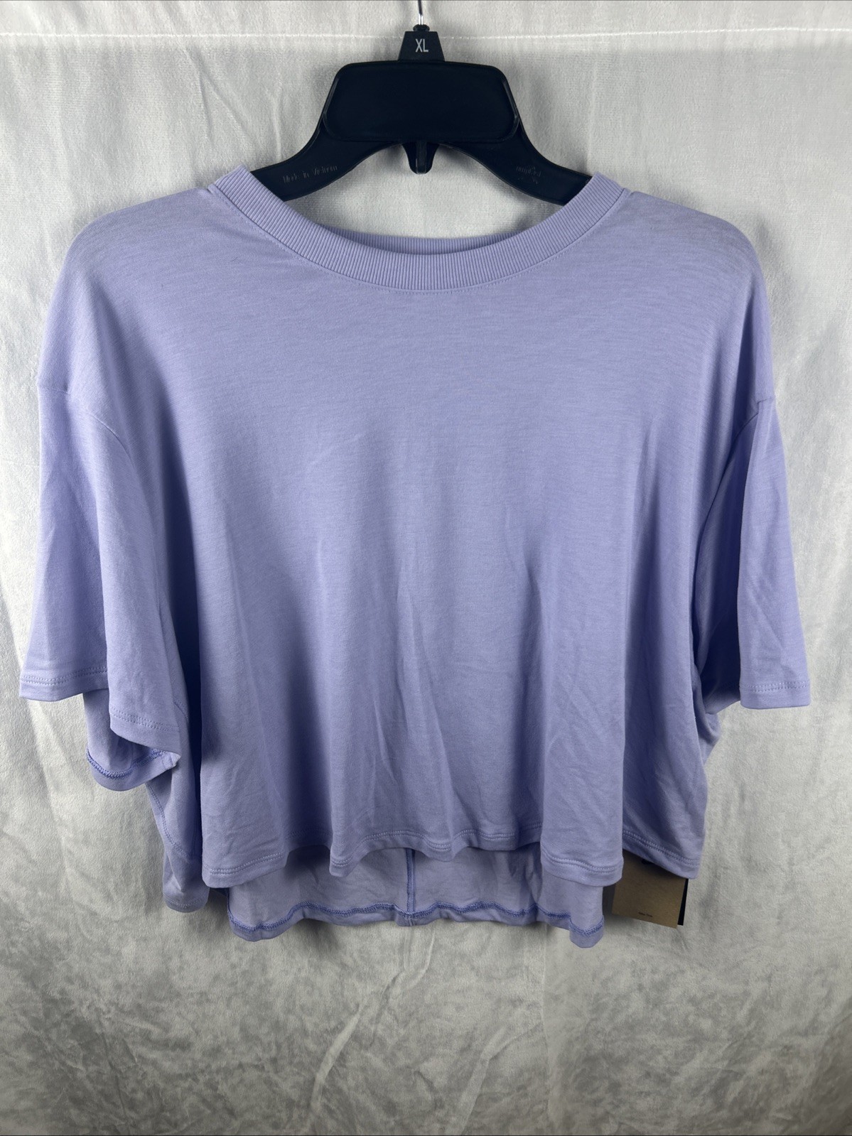 Nike Women’s One Relaxed Dri-FIT Cropped Short-Sleeve T-Shirt Purple Size XL New