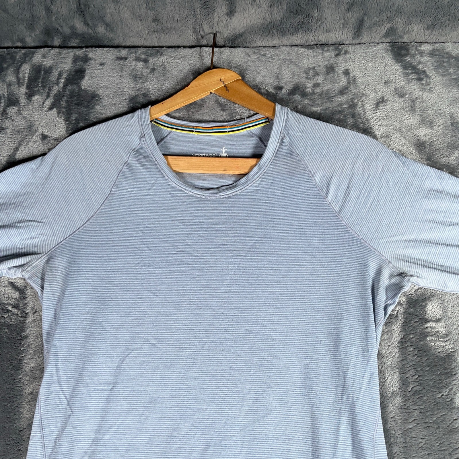 Smartwool Merino 150 Base Layer Women’s Small Blue Crew Neck Shirt Wool Stretch