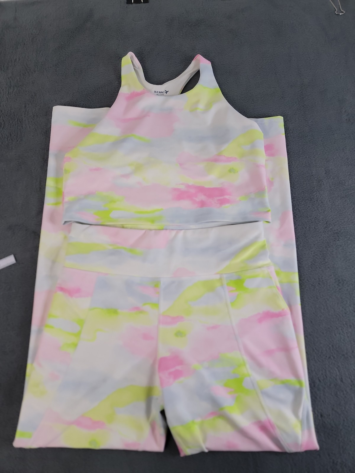 Old Navy Active Women’s 2 Piece Power Soft Go Dry Workout Spandex Set XXL