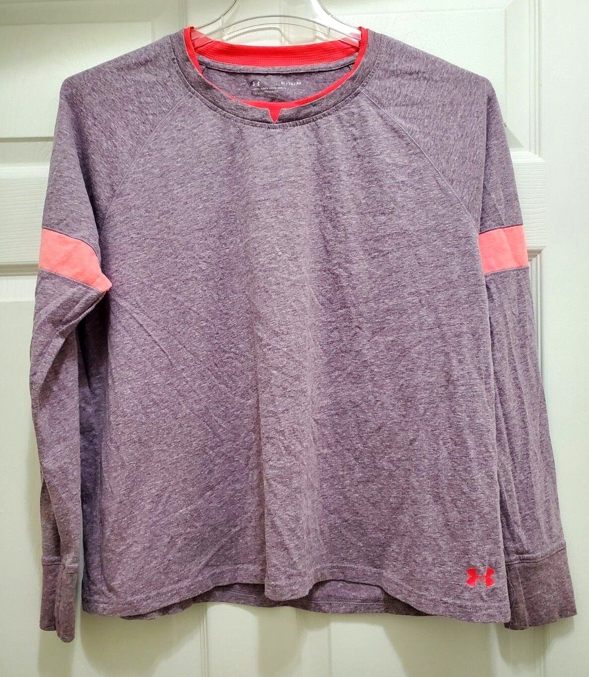 Under Armour Womens XL Active Long Sleeve T-Shirt Purple and Pink
