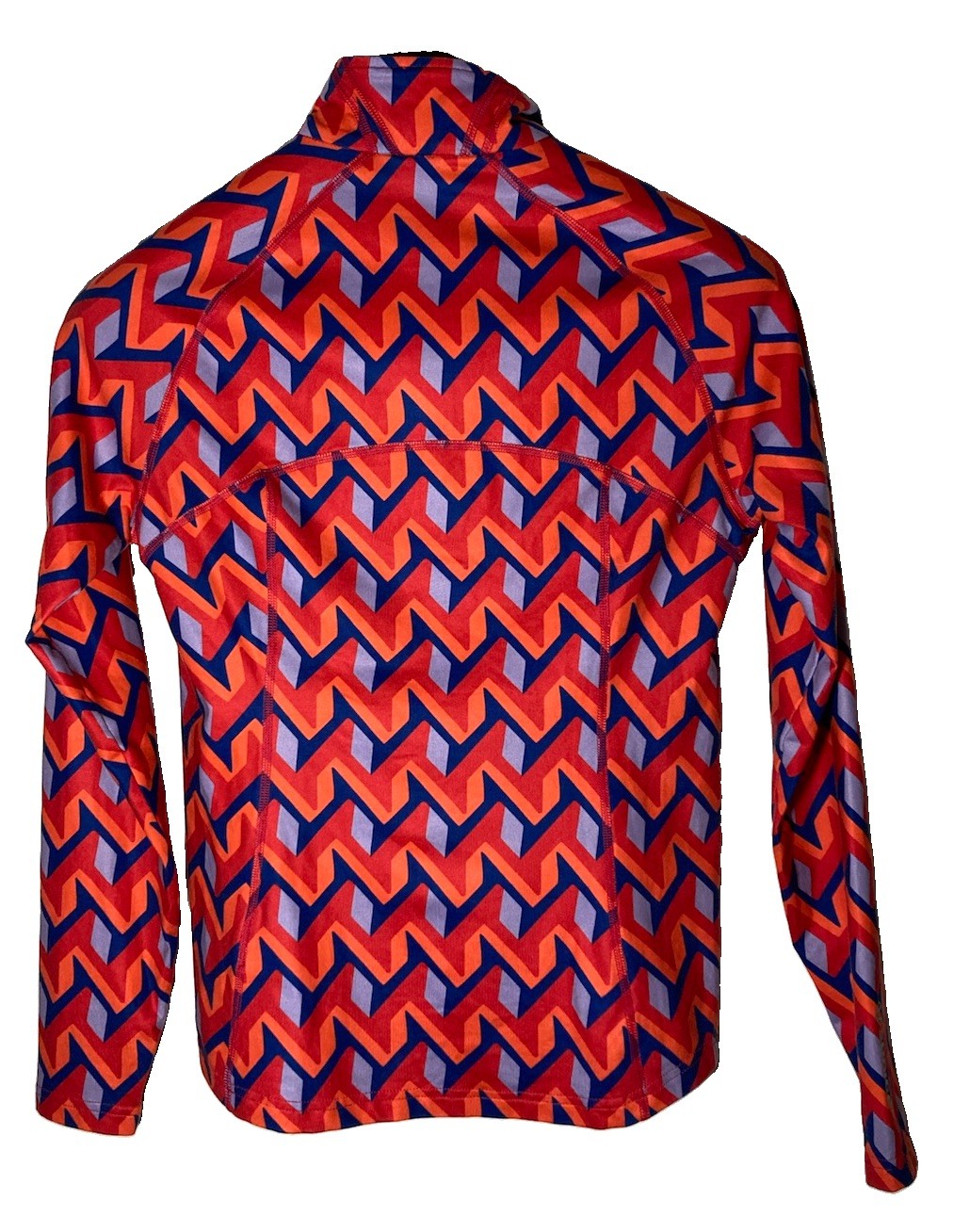 SUNICE Ski Lodge II Stretch 1/2 Zip Pullover-Vibrant Zig Zag Geometric-Sz S-EUC
