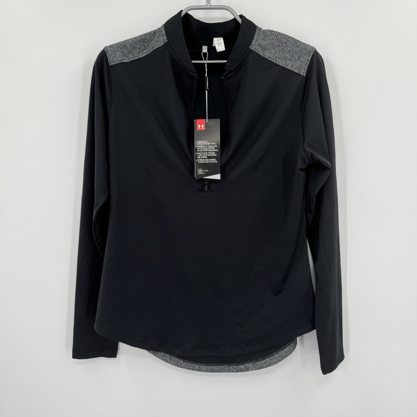 Under Armour Golf Women’s Valor 1/2-Zip Pullover Long Sleeve size M Black/Gray