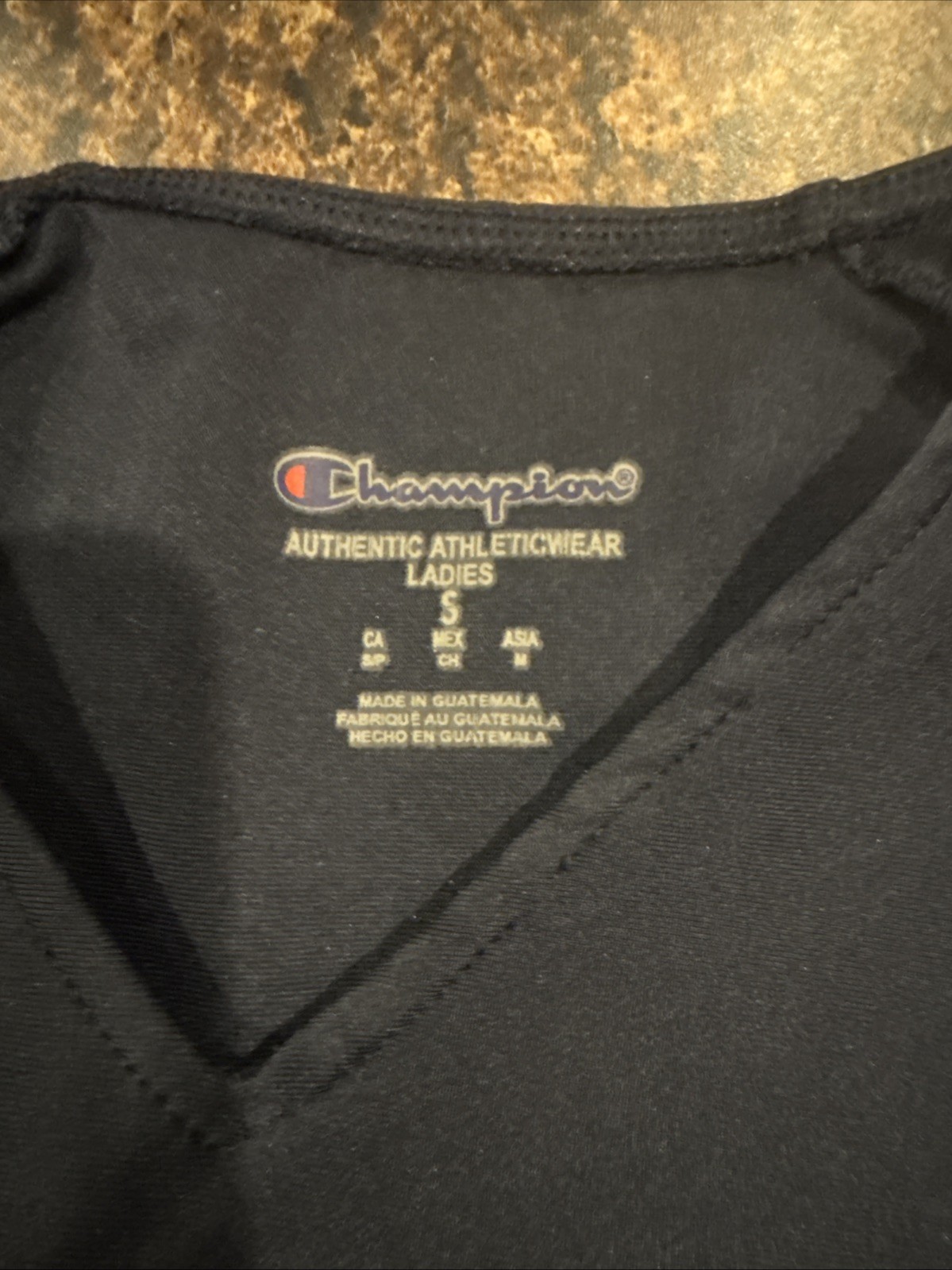 CHAMPION V-NECK CROP TOP Long sleeve Cheer Dance Spirit Wear Base Layer NAVY