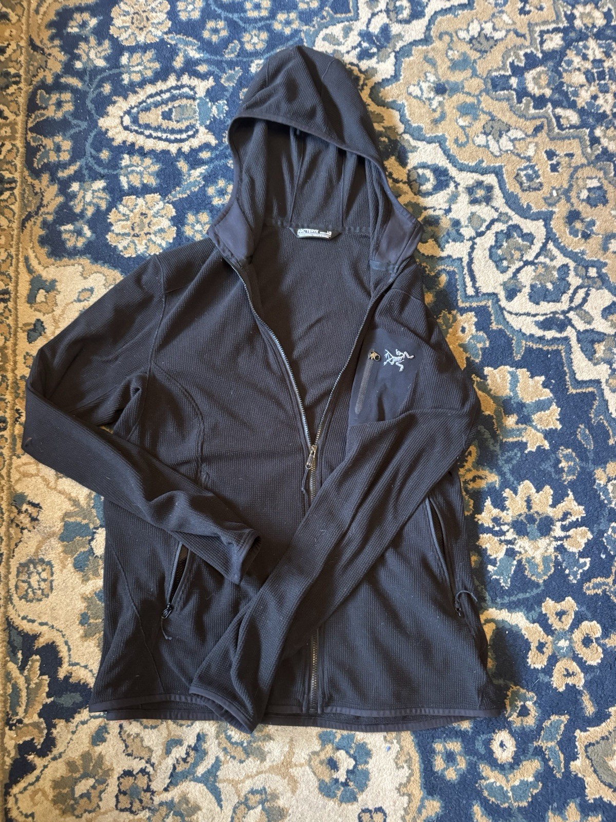 Women’s Arctryx Hooded Outdoors Long Sleeve Shirt Size Large Black