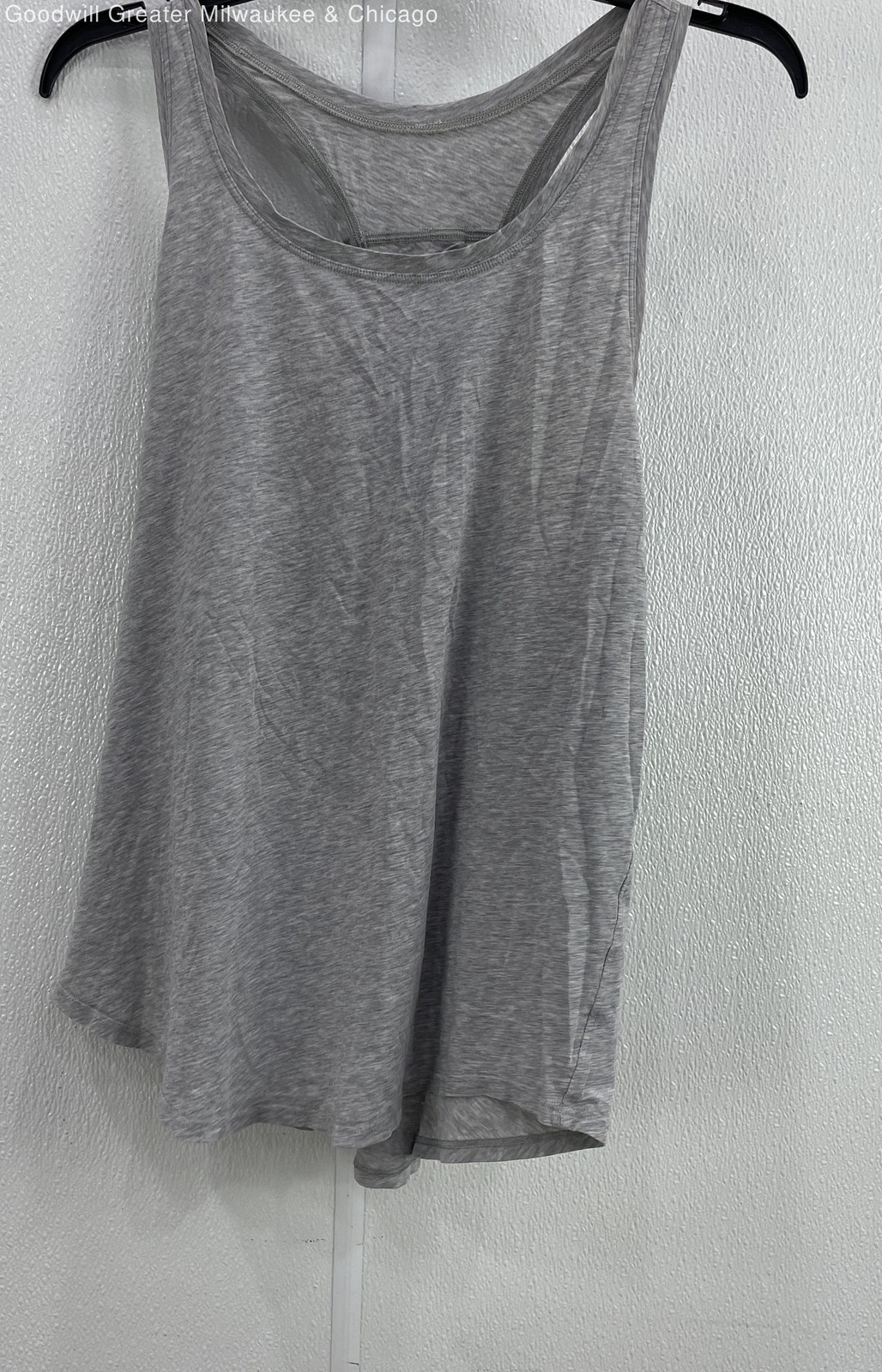 Lululemon Women Gray Solid Racerback Tank Athletic Apparel Tank Top N A