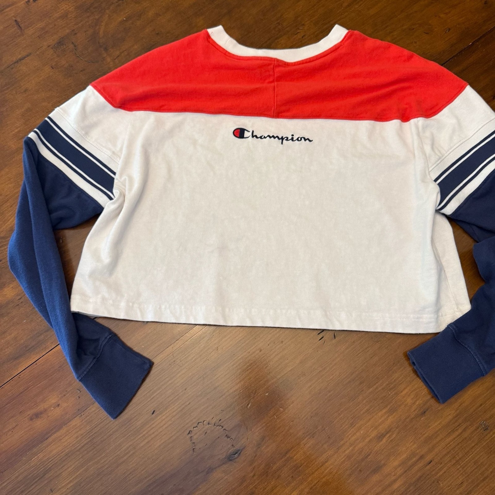 Champion Colorblock Heavyweight Jersey Exaggerated Sleeve Crop Top