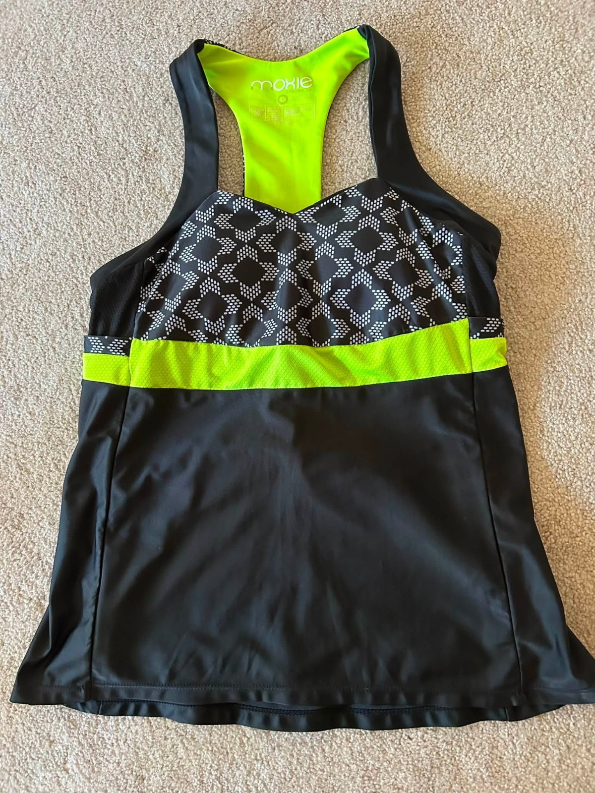 Moxie Cycling Tank Top Womens Large Racerback Bike Jersey