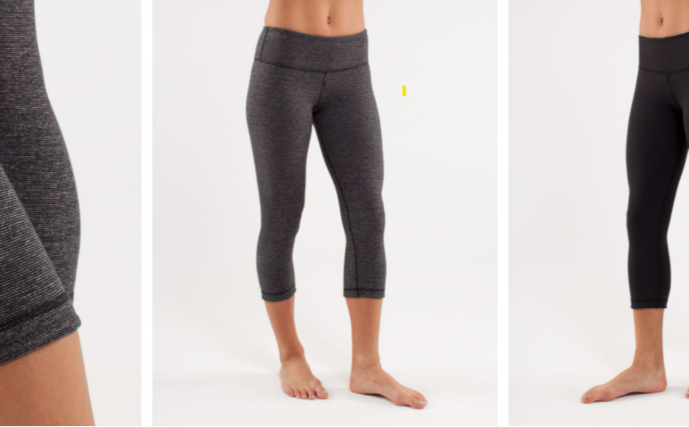 Lululemon Wunder Under Crop, Wee Stripe Black Heathered Black, NWT, Size 6