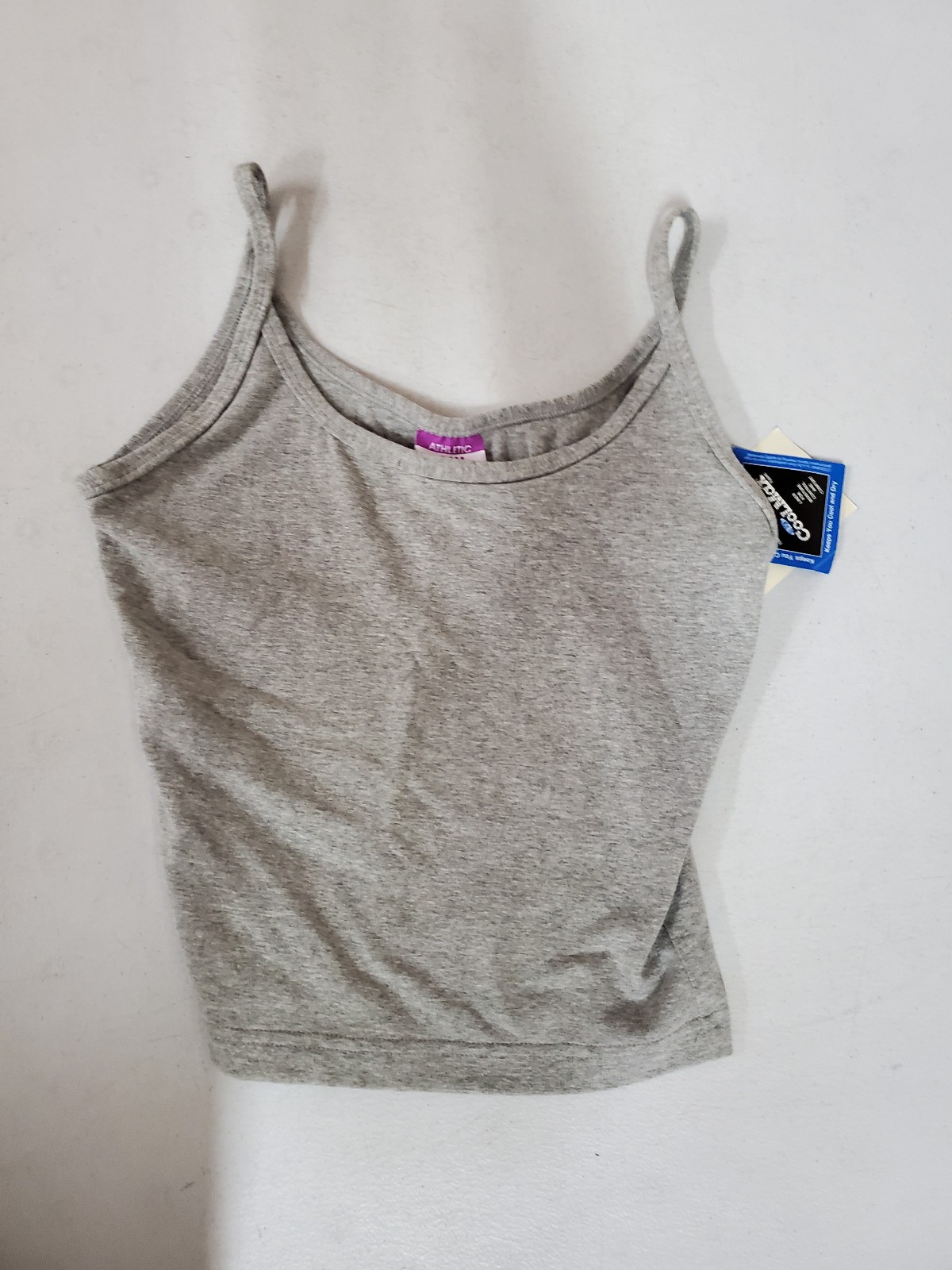Athletic Works Womens Shirt Gray Medium Tank Top Cami Spaghetti strap Coolmax