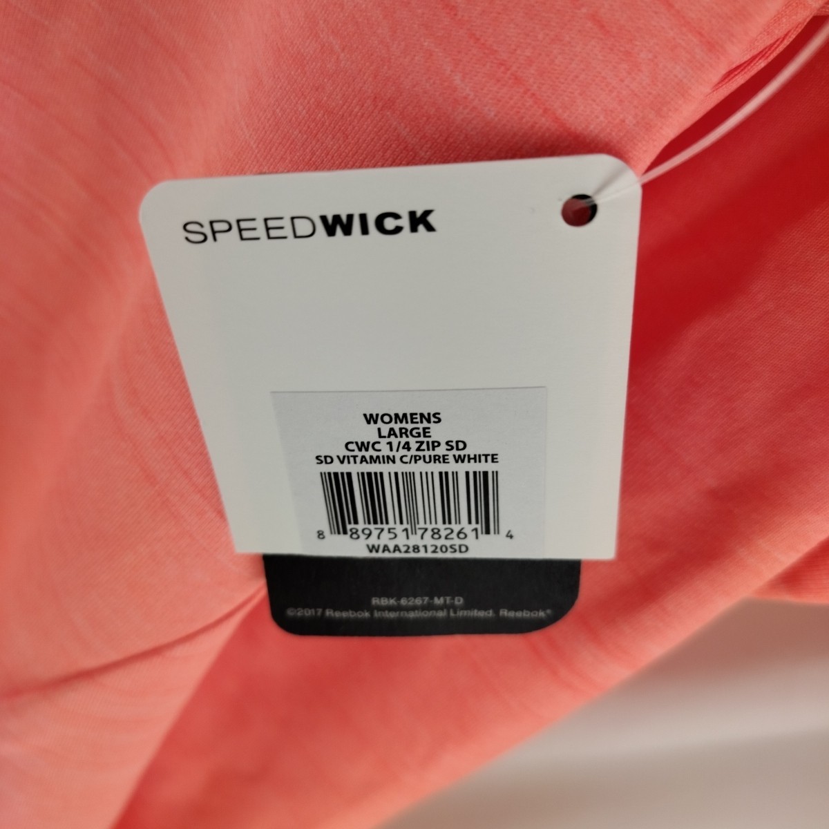 Reebok Speedwick Womens Performance 1/4 Pullover NWT Size Large Gym Training