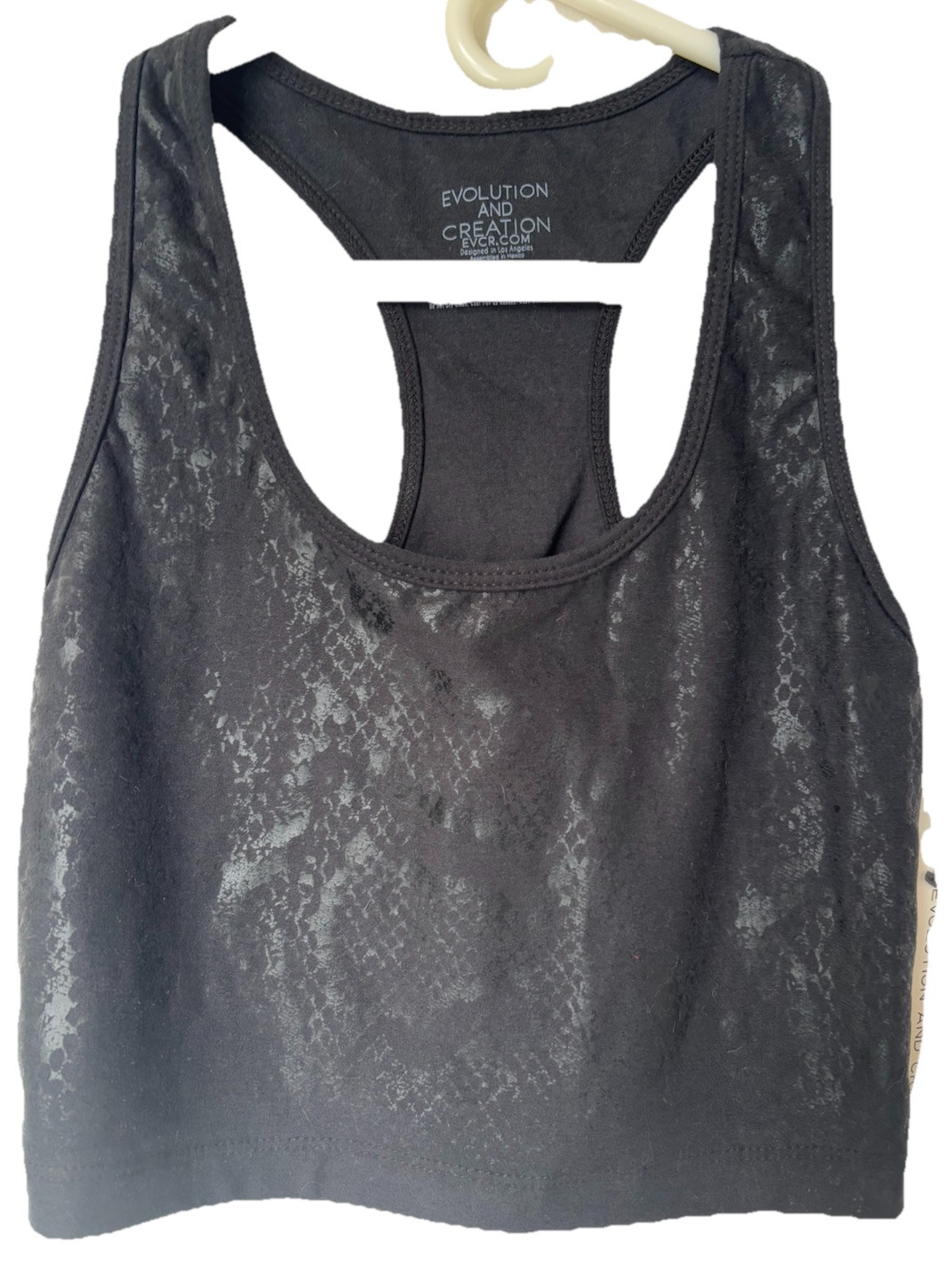 Evolution And Creation Pink Athletic Racerback Crop Top Sports Bra Size S