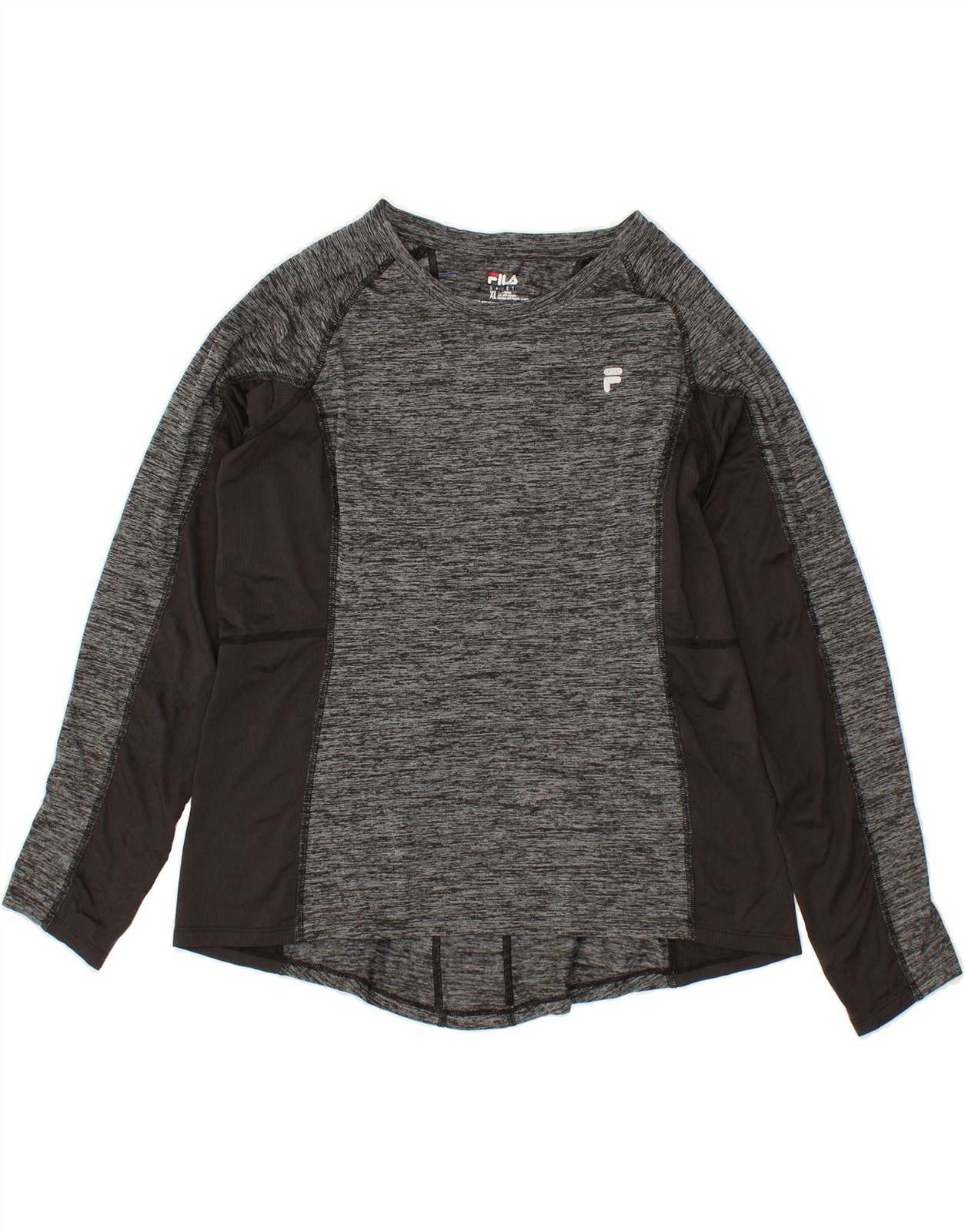 FILA Womens Top Long Sleeve UK 18 XL Grey Colourblock Polyester AW07