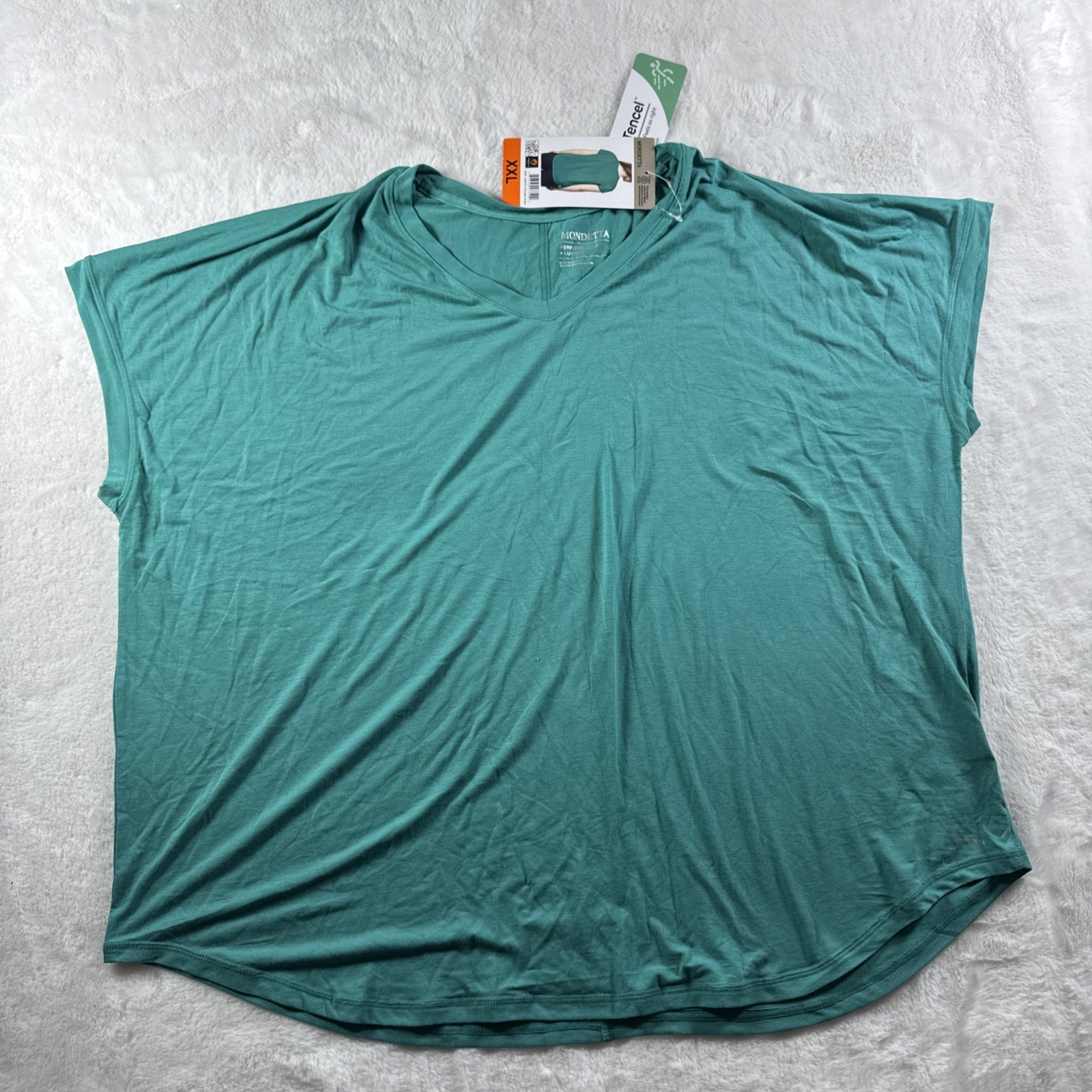 Mondetta Women’s Green Size XXL Ultra Soft V-Neck Tee