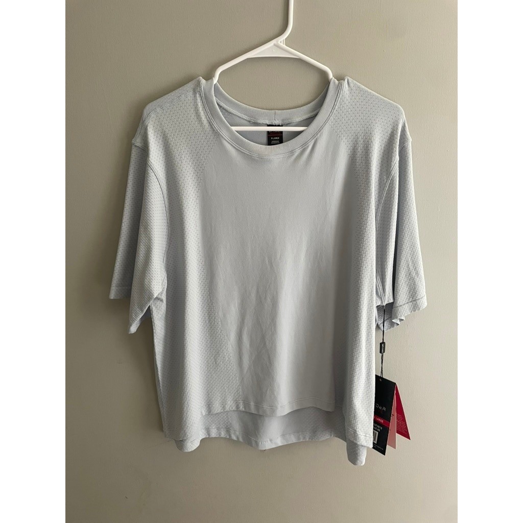 NWT Spyder Active Performance Tee XL Light Blue Short Sleeve Athletic Top
