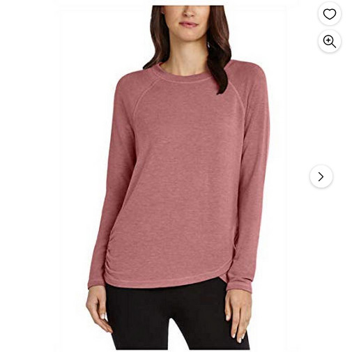 Danskin Women’s Active Raglan Sleeve Crossover Top Shirt (Dusty Rose, 2XL) NWT