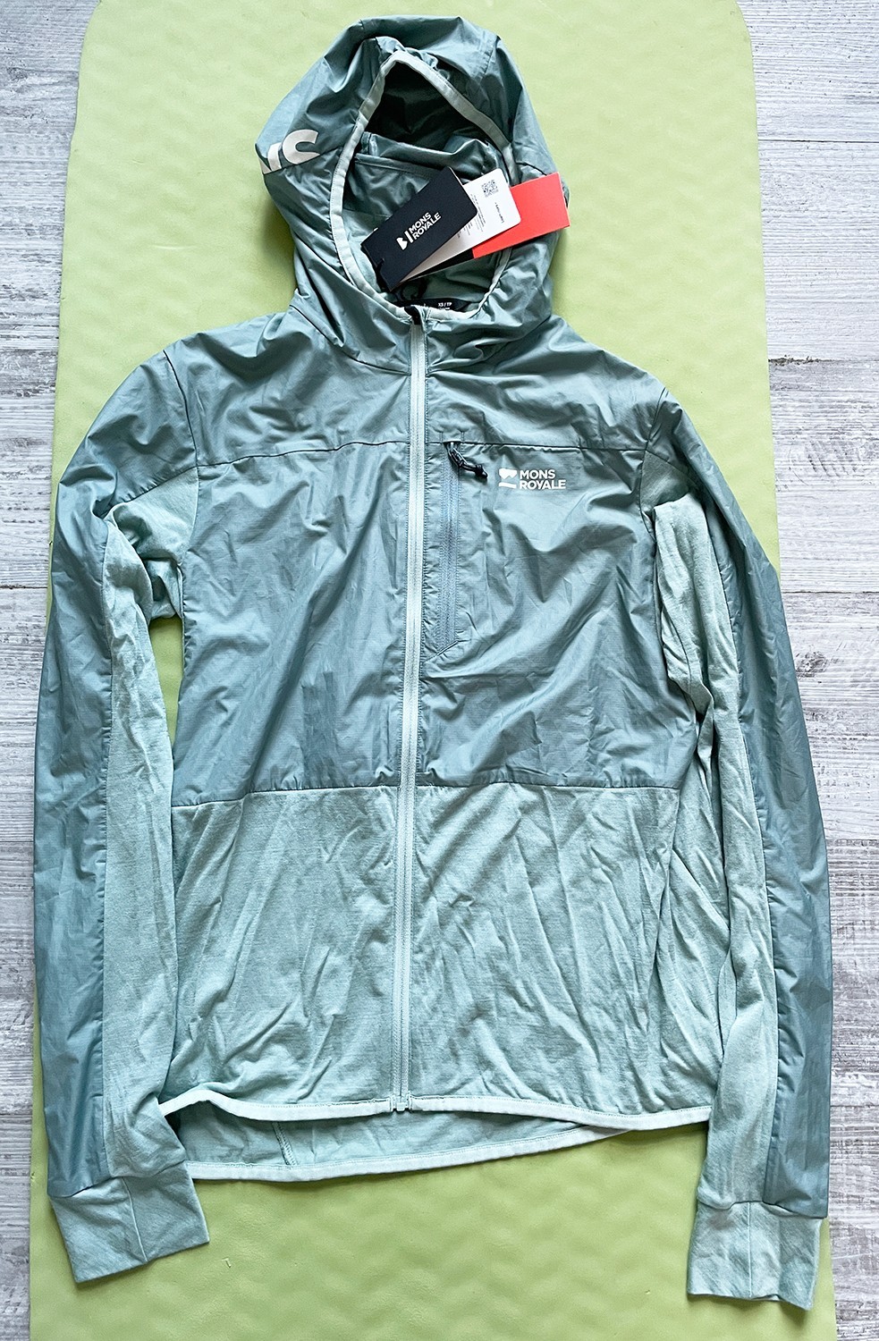 Mons Royale Women’s merino wool wind zip jacket XS