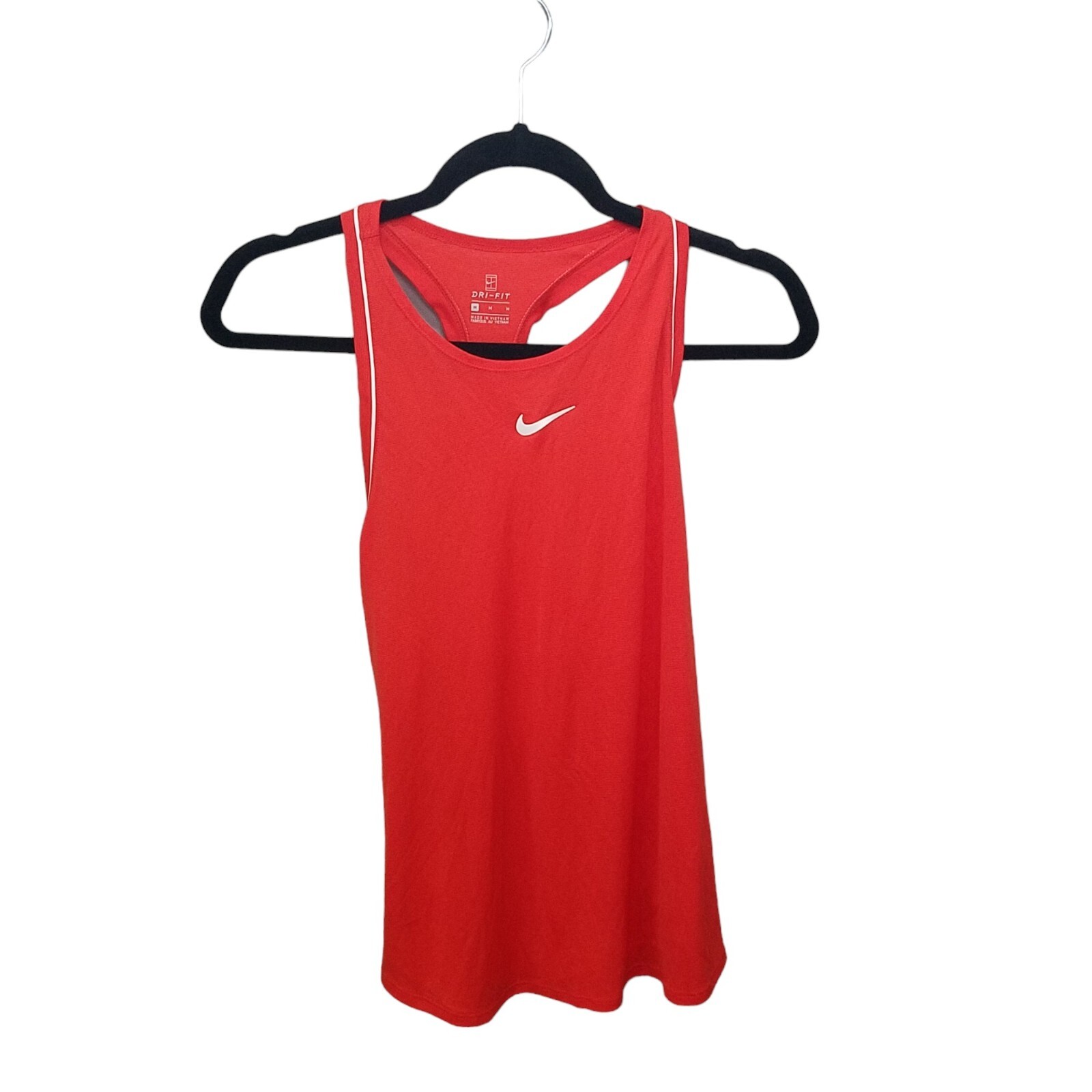 Nike Womens Sz M Orange Solid Sleeveless Dri-Fit Muscle Tee Tank Top