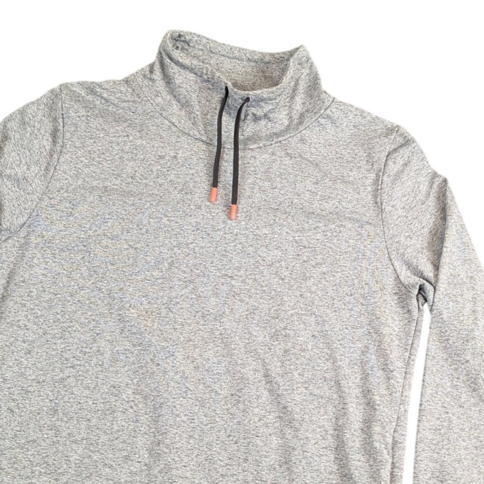 FootJoy Womens Heathered Gray Funnel Neck Performance Golf Pullover Size Medium