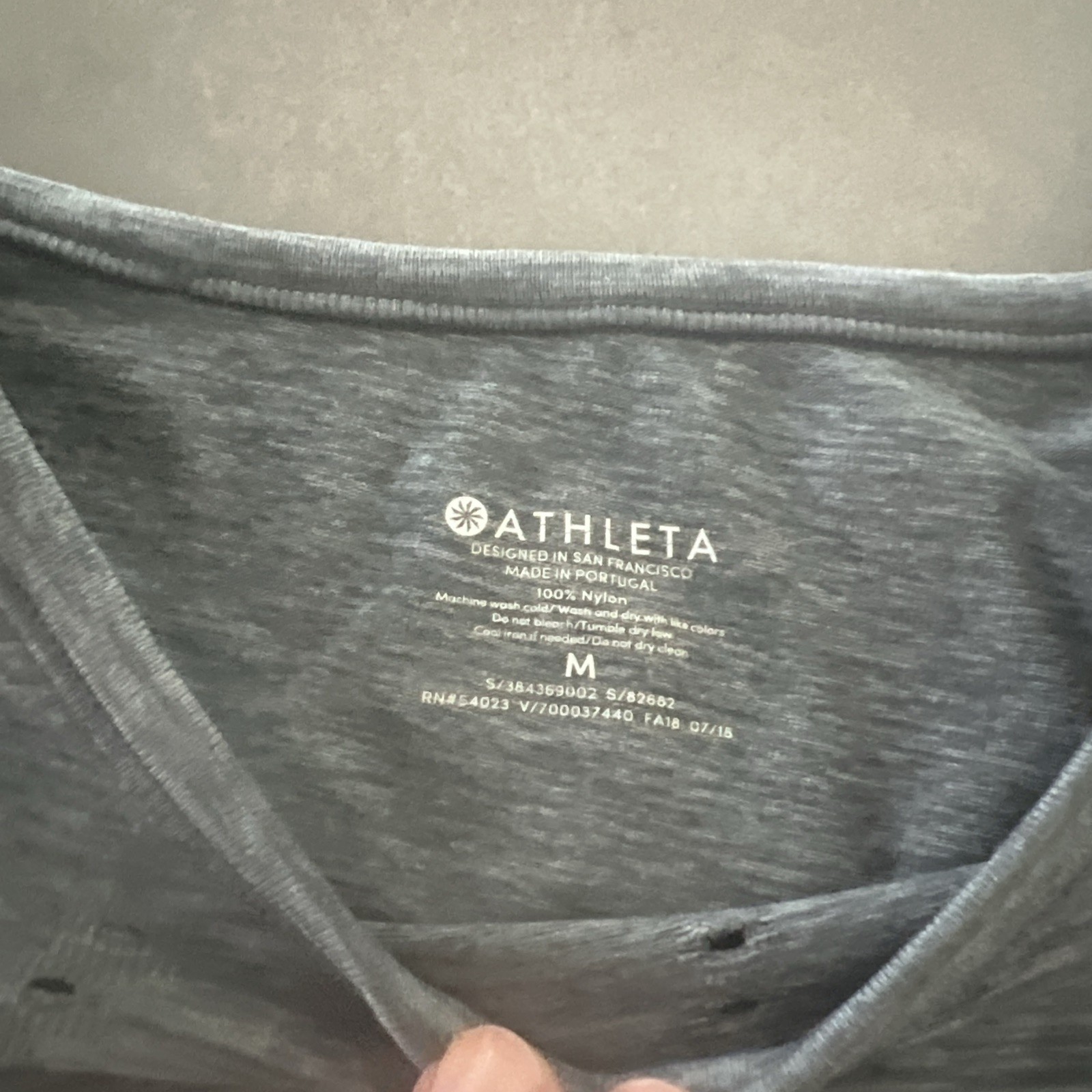 Athleta Heather Grey Split Back Tank Top Women’s Size M