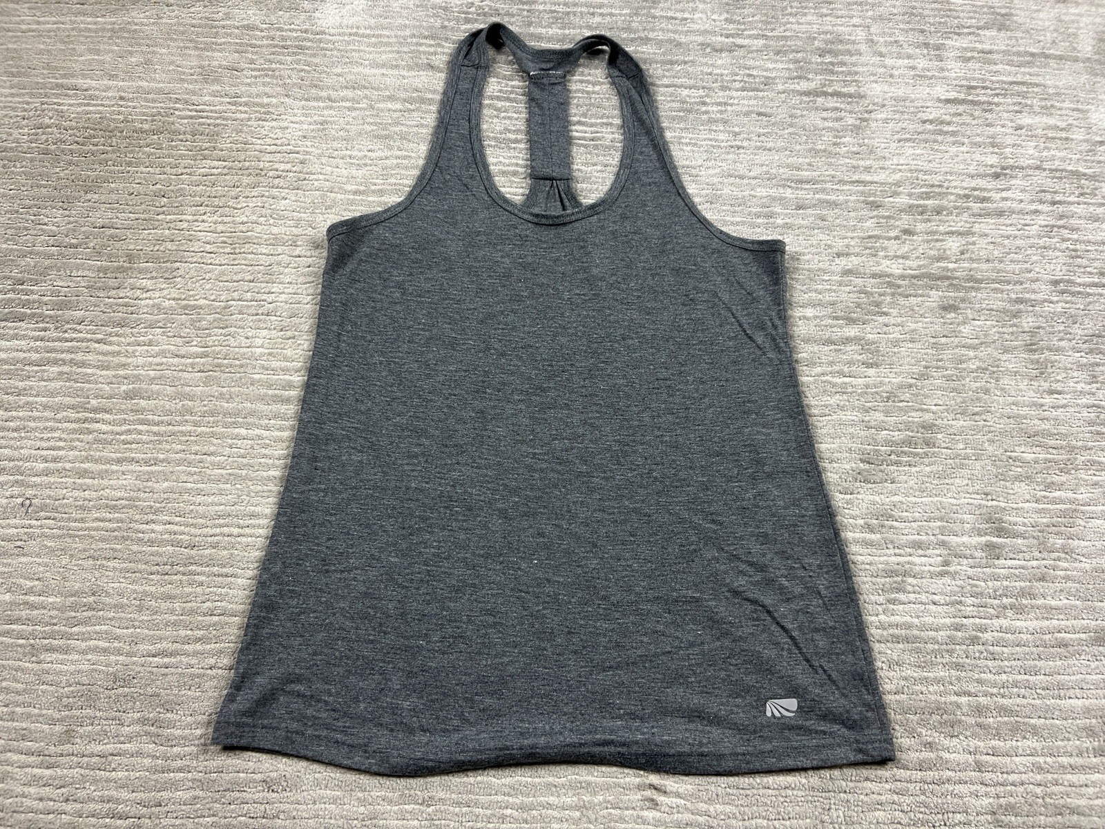 Marika Tek Top Womens Large Gray Sleeveless Racerback Dry Wik Performance Tee